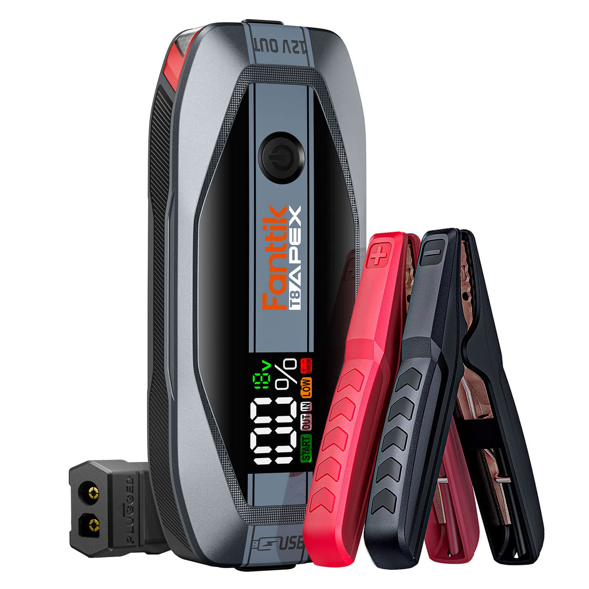 Fanttik T8 Apex 2000 Amp Jump Starter, 20000Mah Car Battery Pack For Up To 8.5L Gasoline And 6L Diesel Engines With Led Display,