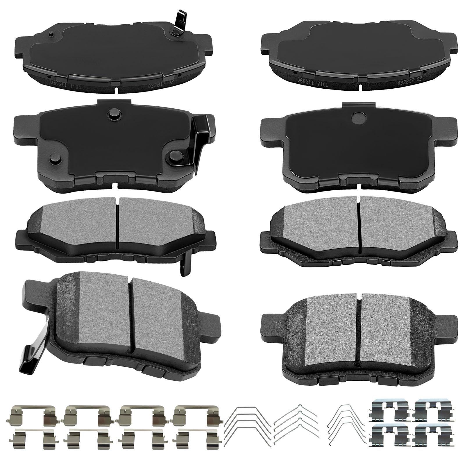 Automuto 8Pc Front & Rear Ceramic Disc Brake Pads Set D1336 D914 For Acura Ilx 2013-2015,For Honda Civic 2012-2015,For Honda For