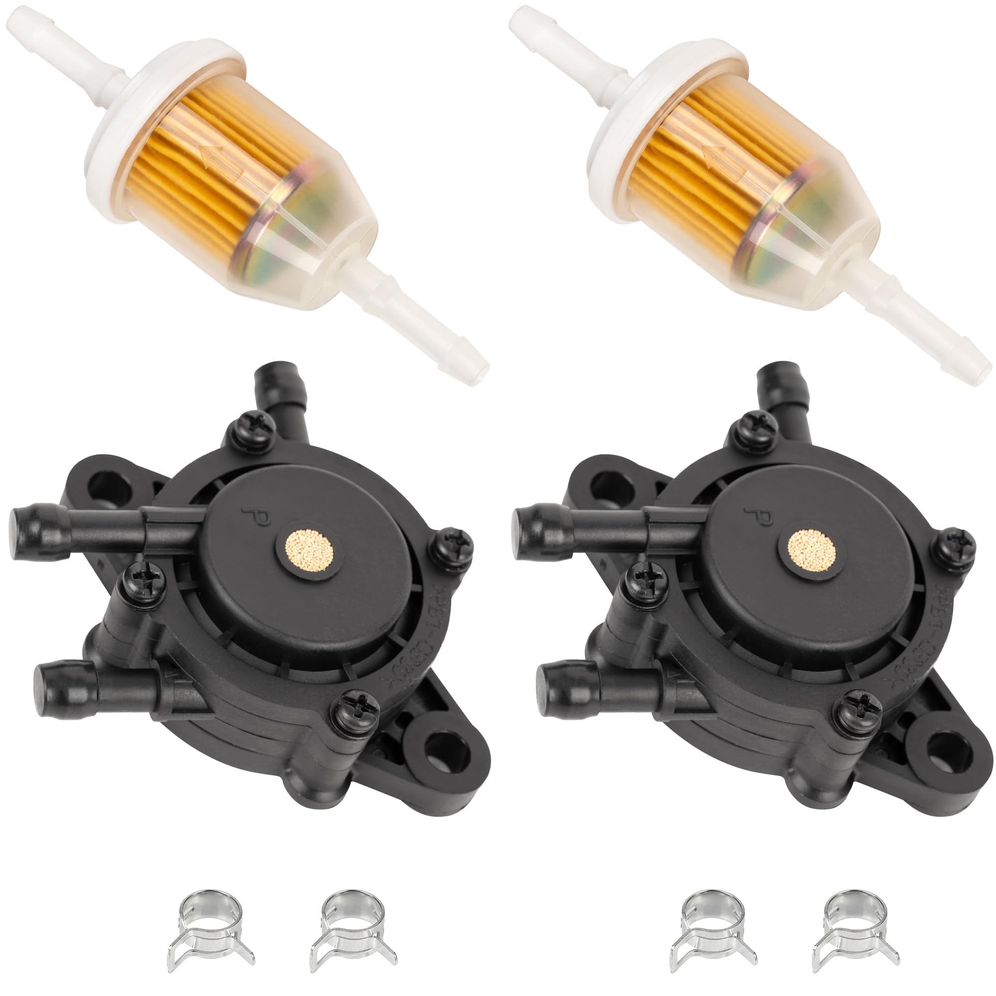 Bluestars 808656 491922 Fuel Pump With Fuel Filter - For Bs 691034 692313 808492 Kawasaki 49040-7001 Kohler 24 393 04-S 24 393 16-S Honda 16700-Z0J-003 For Gx620 Ltx1046Vt Ltx1050Vt Engine Lawn Mower