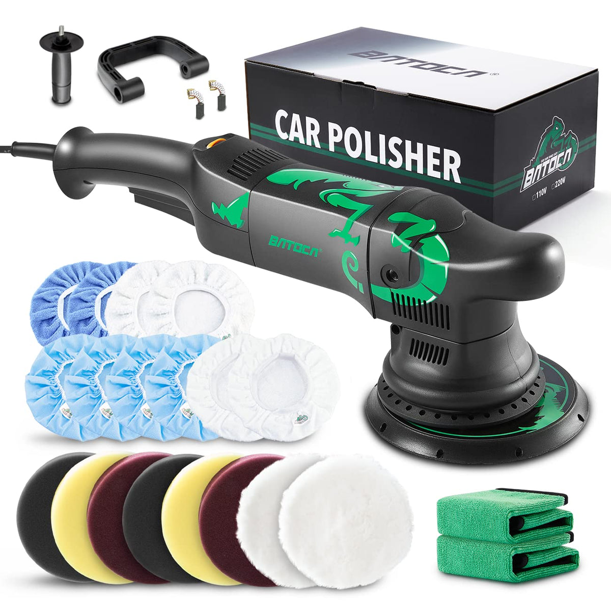 Batoca Dual Action Polisher, Car Buffers And Polishers, 6 Inches And 700W Random Orbital Polisher, 6 Variable Speed Da Polisher 
