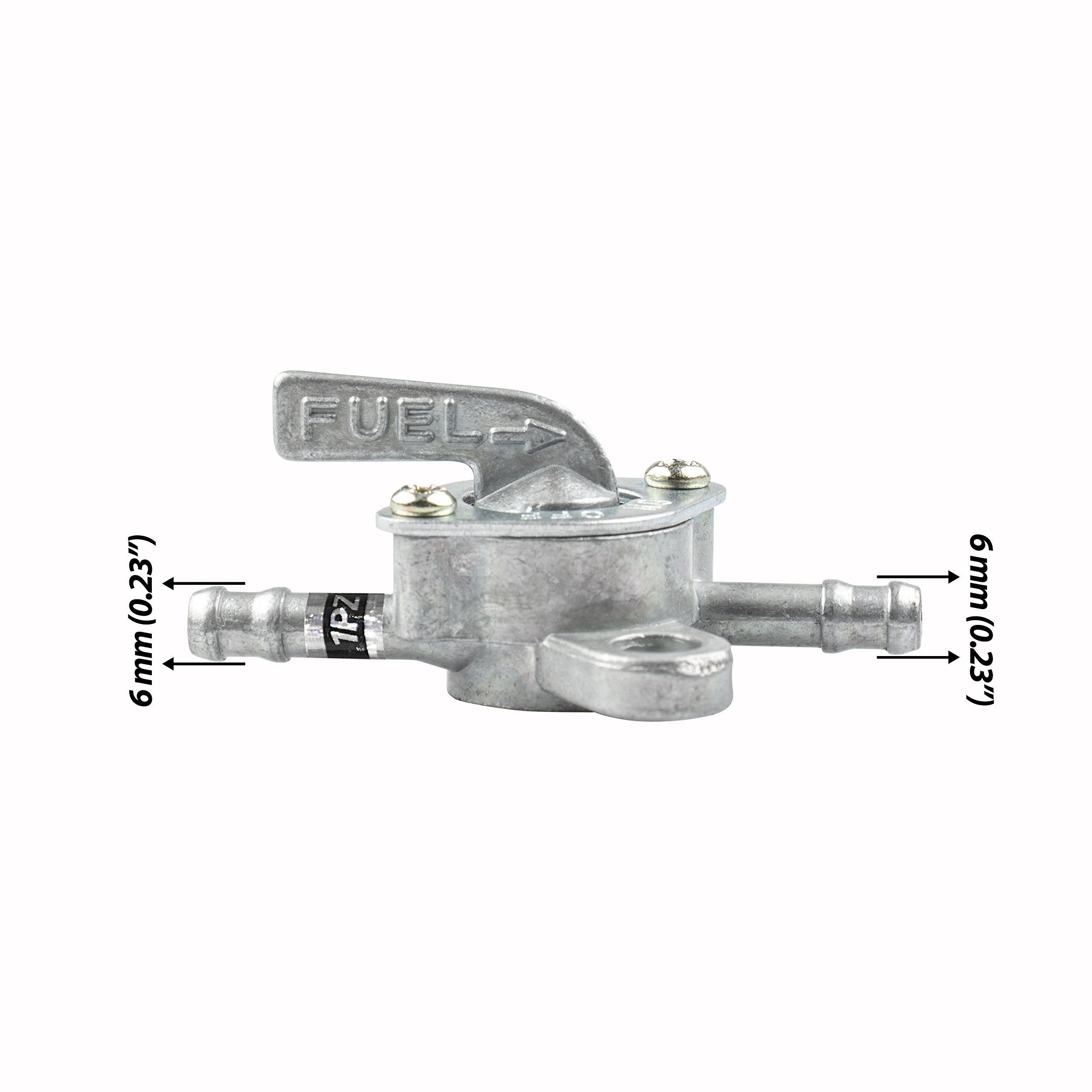 1Pz M2W-001 In-Line Gas Fuel Shut Off Petcock Fits 6Mm 1/4'' Or 3/16'' Id Hose Fuel Line For 50Cc 70Cc 90Cc 100Cc 110Cc 125Cc Sc