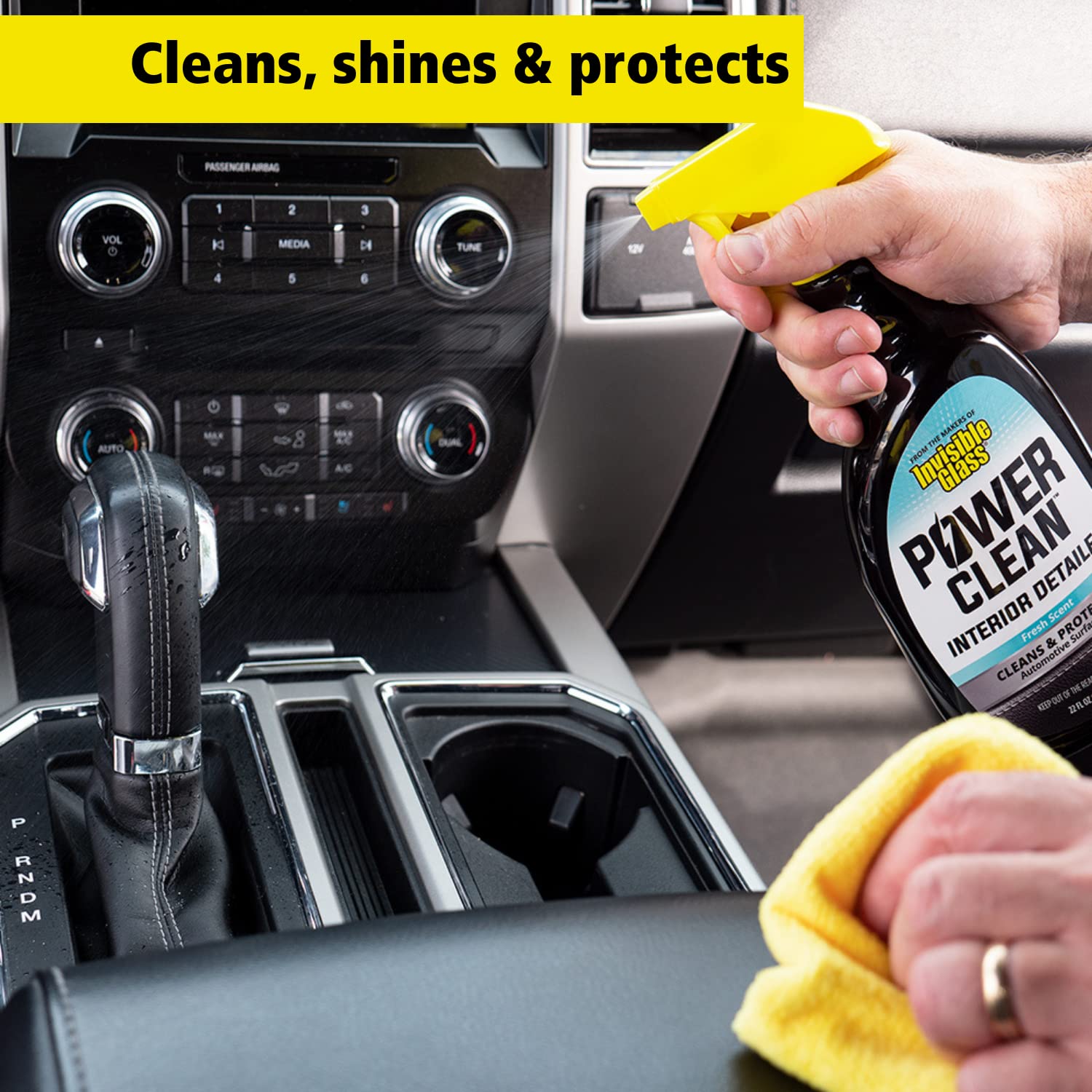Invisible Glass 92024 22-Ounce Power Clean Automotive Interior Detailer Cleaner Protectant And Conditioner To Restore Interior S