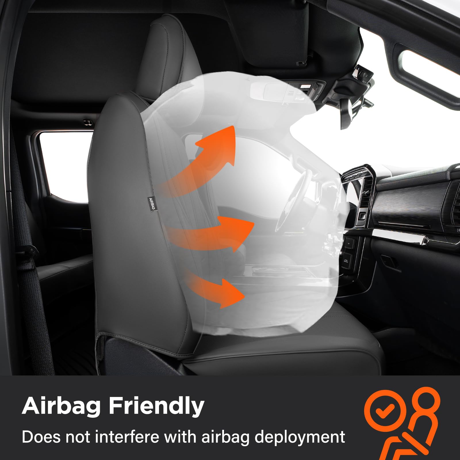 Super Cover for Ford F150 Seat Covers, Full Covered for 2015-2024 Waterproof Leather Seat Covers,for Ford F150 Truck Accessories