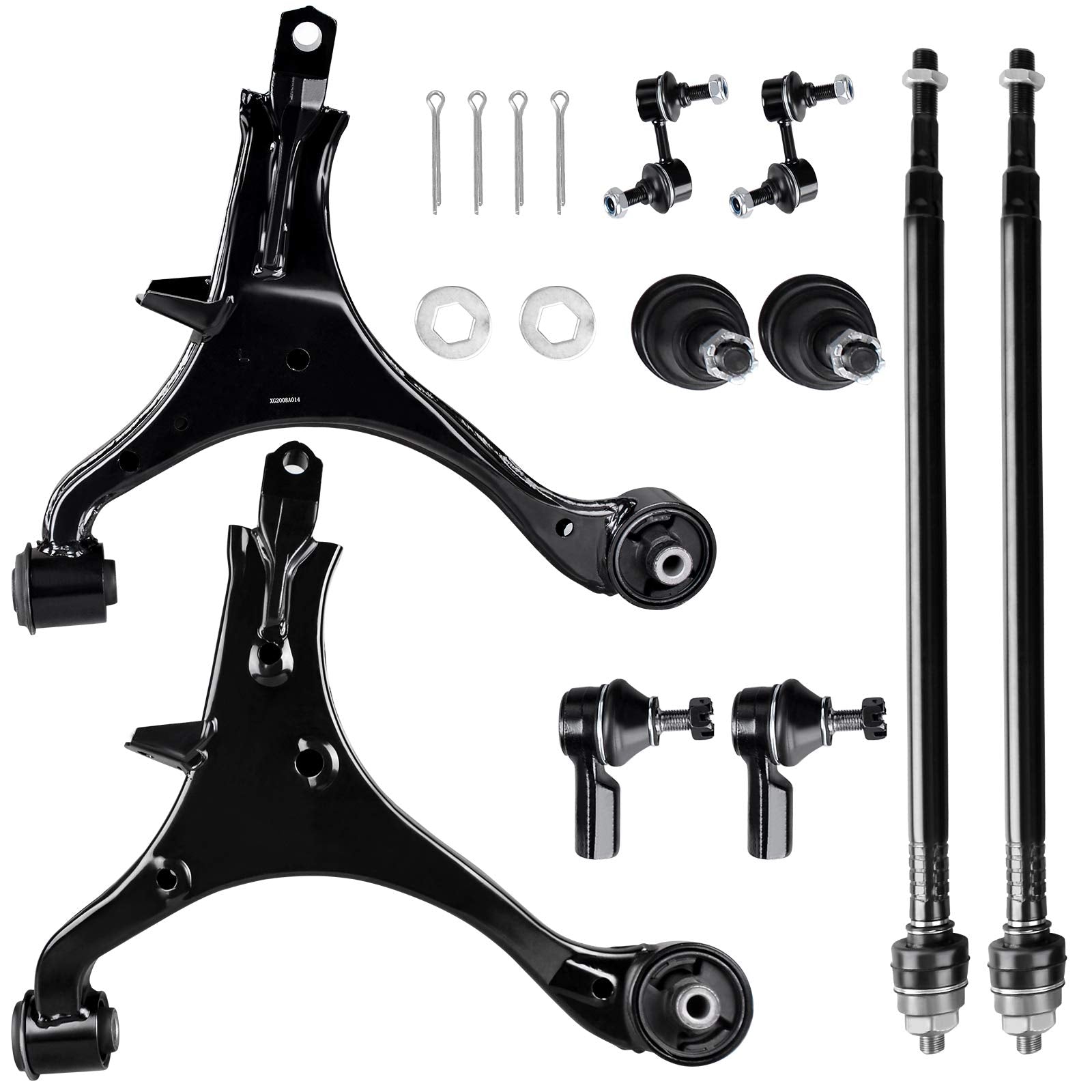 Autosaver88 Front Control Arm Kit Compatible With Cr-V 2002-2006 -W/Ball Joint, Tie Rod End, Sway Bar End Link