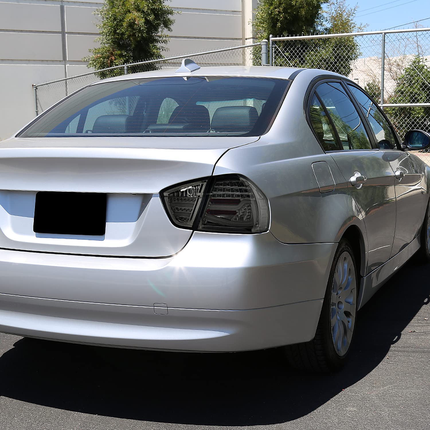 Spec-D Tuning Smoke Led Tube Tail Lights Compatible With 2005-2008 Bmw E90 3-Series 4-Door Sedan, Left + Right Pair Assembly