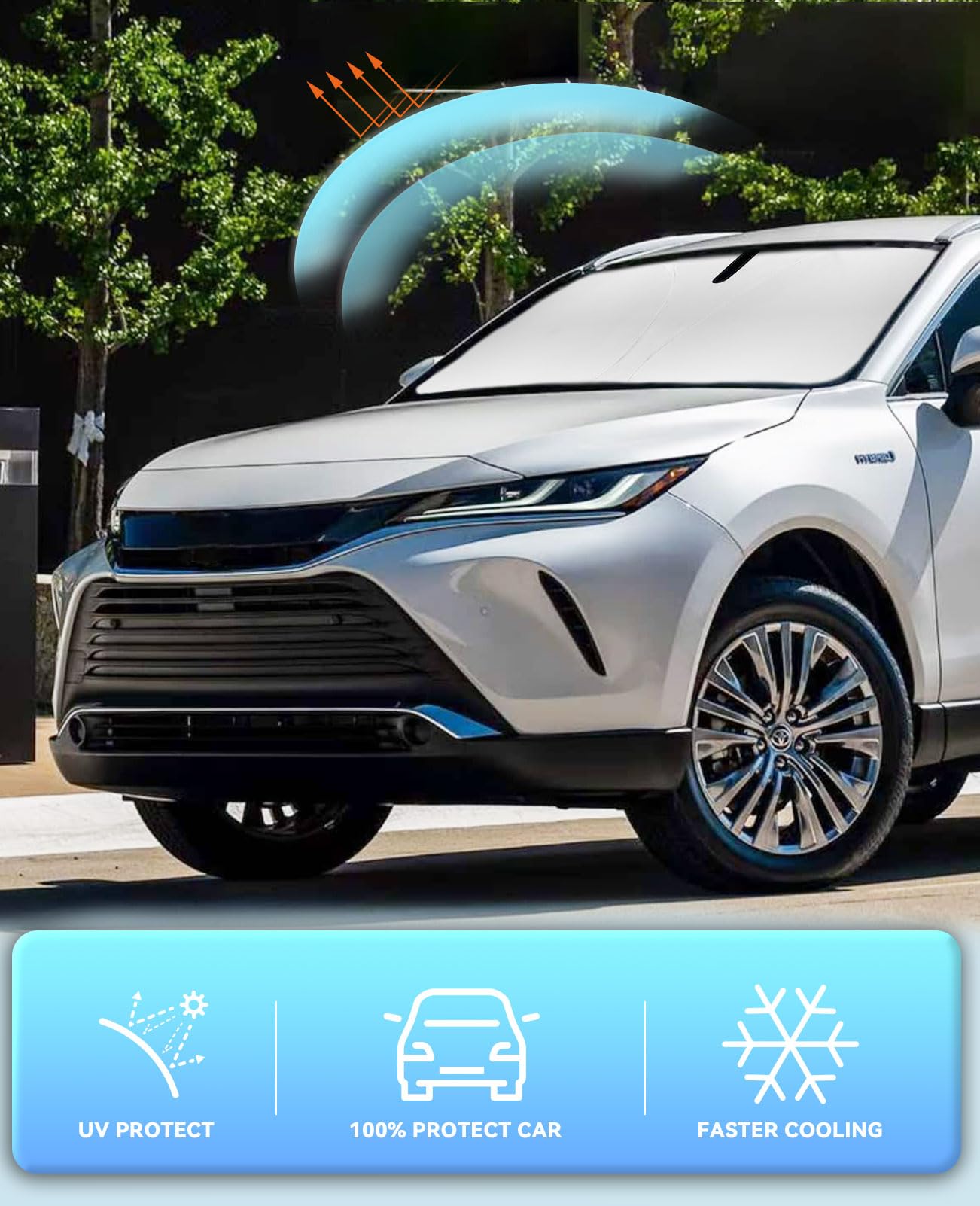 For Venza Sunshade Windshield Sun Shade For 2020 2021 2022 2023 2024 2025 Toyota Venza, Le, Xle, Limited, Suv Accessories Windsh