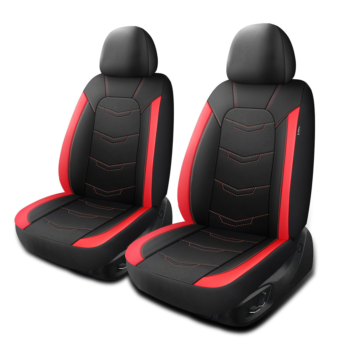 HChengkikz Car Seat Covers,Leather Seat Covers,Breathable and Sporty Car Seat Cover,Universal Fit Automotive Seat Covers for Tru