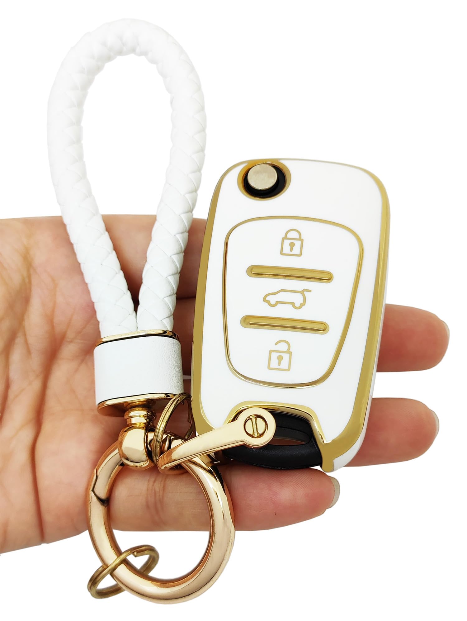 Arruweer Key Fob Cover For Kia Soft Tpu Key Fob Case Holder Protector Compatiable With 2010-2013 Kia Soul 2012-2014 Kia Rio Spor