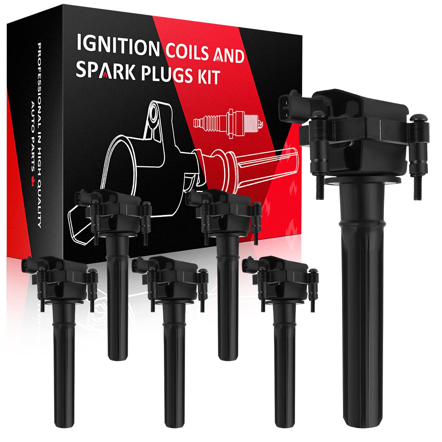 SCITOO 6Pcs Ignition Coil UF269 for Dodge Magnum 3.5L 2005 for Dodge Intrepid 3.5L 2000-2004 for Dodge Intrepid 3.2L 1998-2000 f