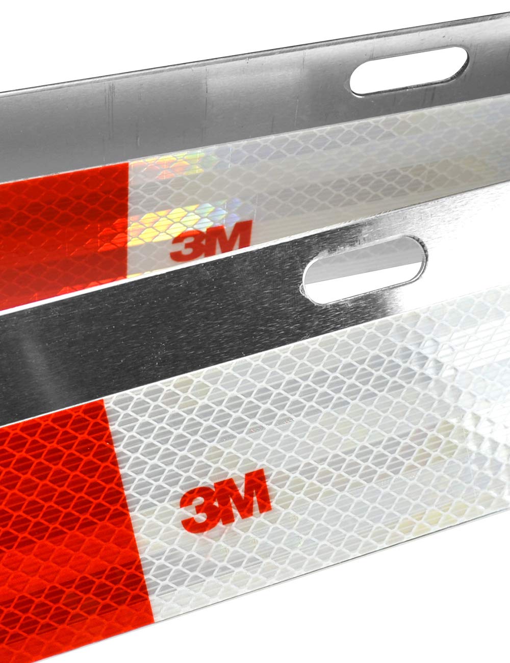 Reflective Strip With 3M Tape For Truck & Trailer With Mudflap Hanger - 2Pcs 1 Pair (Straight)