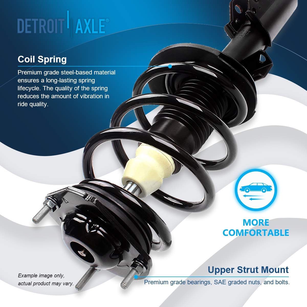 Detroit Axle - 6Pc Suspension Kit For Buick Enclave Chevy Traverse Gmc Acadia Saturn Outlook Complete Front Struts With Coil Spr