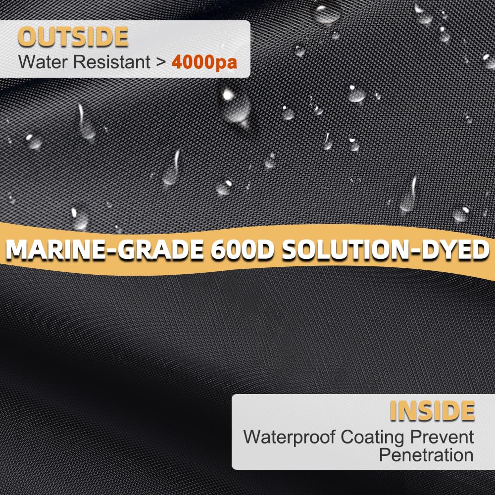 Zenicham Fade and Tear Resistant UTV Cover with Reflective Strips,600D Heavy-Duty Waterproof 2-3 Seater Side by Side Covers Fit