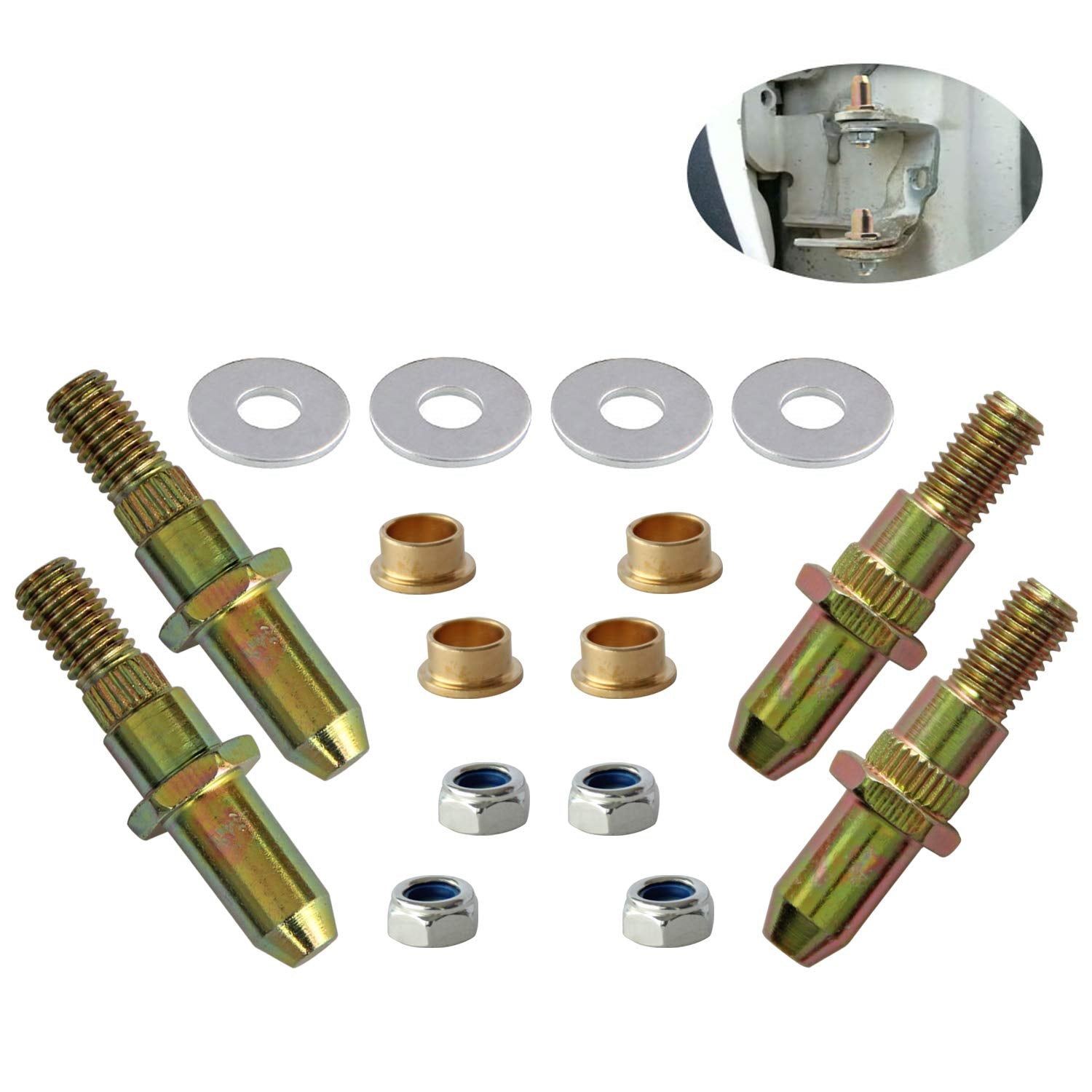 Ledaut Door Hinge Pin And Bushing Repair Kits For 1999-Up Gmc Sierra Silverado Chevy Truck Suv