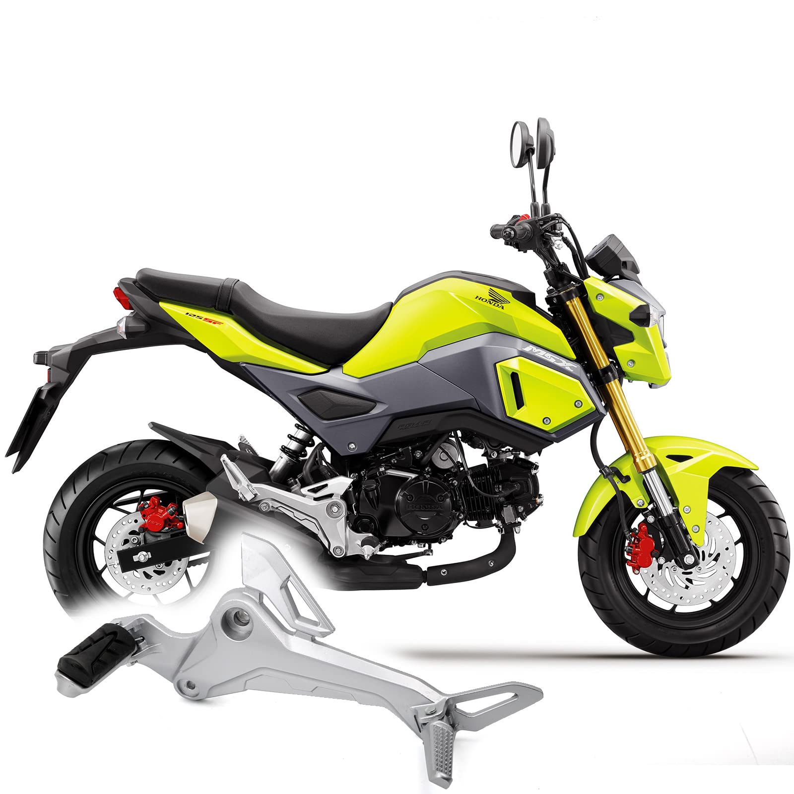 Minho Motorcycle Left Side Footpegs Pedal Footrest Assembly Fit For Honda Grom Msx125 Sf 2016-2020 Parts
