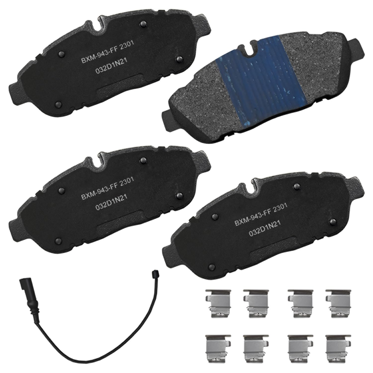 Bendix Premium Sbm2301 Semi-Metallic Front Brake Pads For Ford E-Transit 2023, Transit 2020, Transit-150 2023-2020, Transit-250