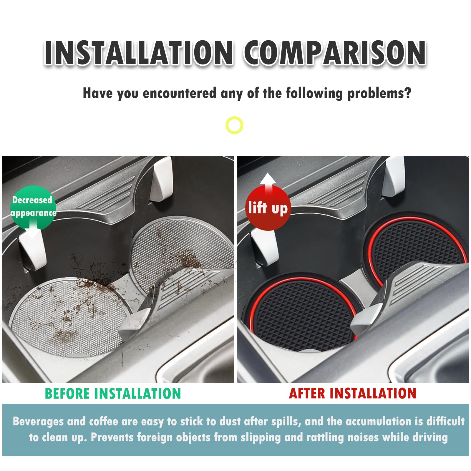 Shaohao For 2024 2025 Mazda Cx-50 Door Slot Mats Anti-Dust Car Slot Mats Fit For 2023 2024 2025 Mazda Cx-50 Cx 50 Accessories Center Console Liners Mat 2024 2025 Cx50 Cup Holder Inserts Non-Slip Pads