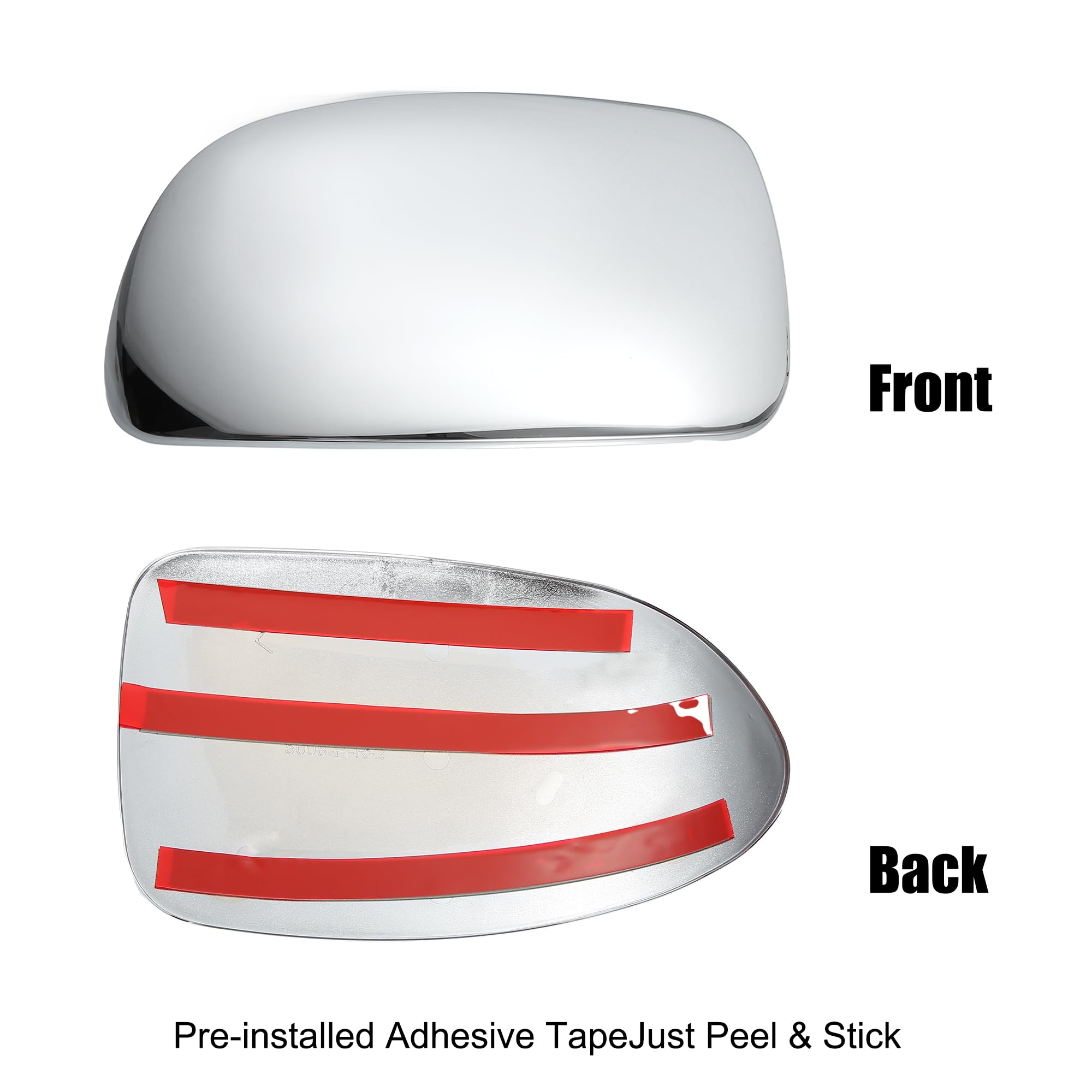 ACROPIX Car Exterior Mirror Cover Cap Overlay Fit for Chevrolet Silverado Suburban for GMC Sierra Yukon - Pack of 2 Chrome Plate