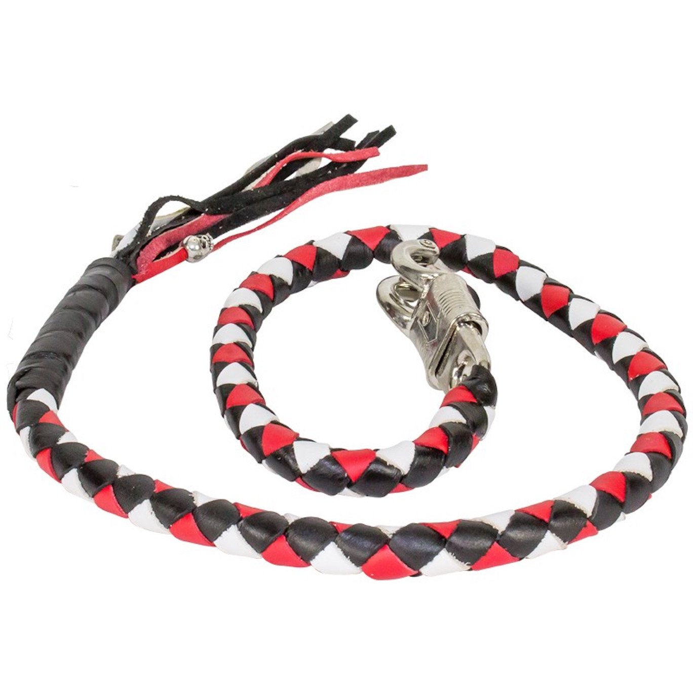 Black Red And White Get Back Whip For Motorcycles