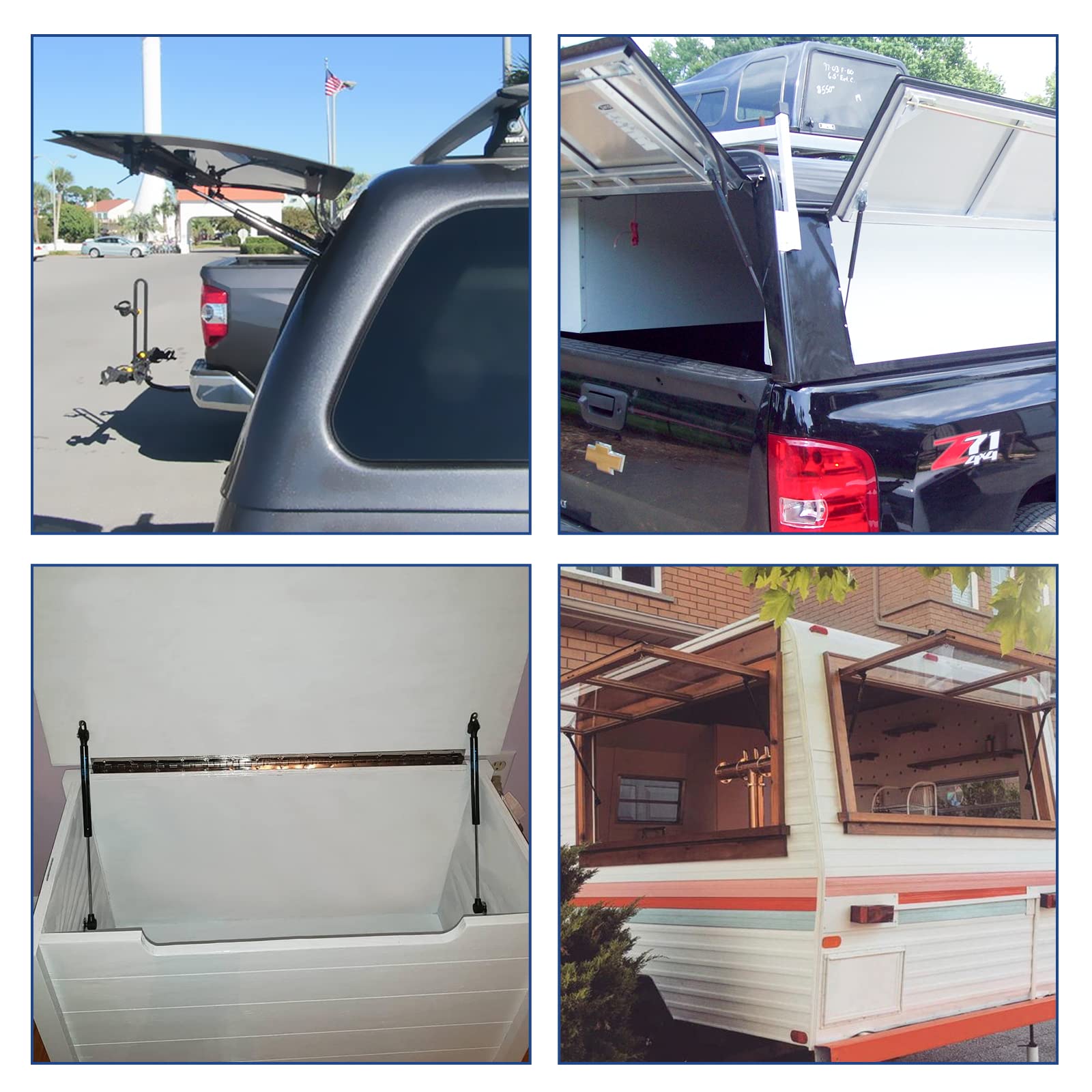 C16-21702 15Inch 40Lbs/176N Gas Struts Prop Shock, Gsni-5150-40 Lift-Support Gas Springs For Camper Shell Truck Topper Are/Leer/