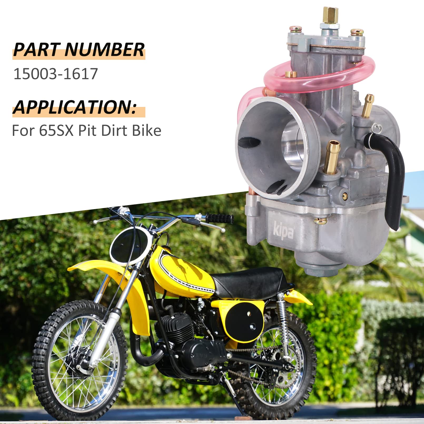 Kipa Carburetor For Kx80 Kx85 Kx100 Yamaha Yz80 Yz85 Dt100 Suzuki Rm80 85 Cr80 Cr85R Gy6 Pwk 28Mm 2 Stroke Racing Flat Slide Carb Carburetor With Intake Needle Jet