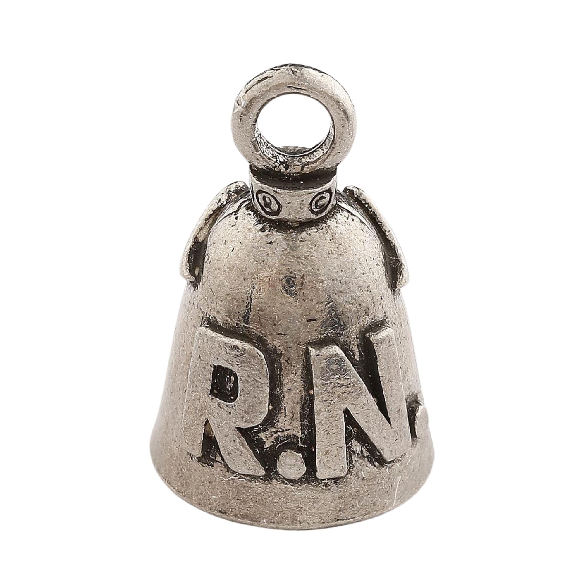 Guardian Bell Rn Nurse Good Luck Bell W/Keyring & Black Velvet Gift Bag | Motorcycle Bell | Lead-Free Pewter | Good Luck Gift To