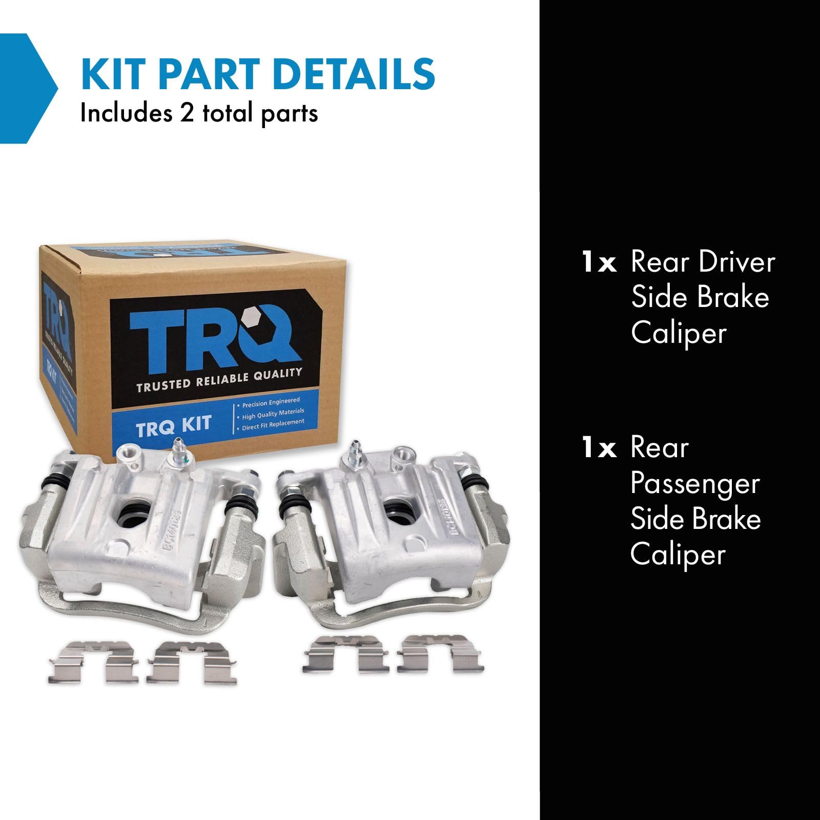 Trq Rear Brake Caliper Set Compatible With 2014-2018 Kia Sorento