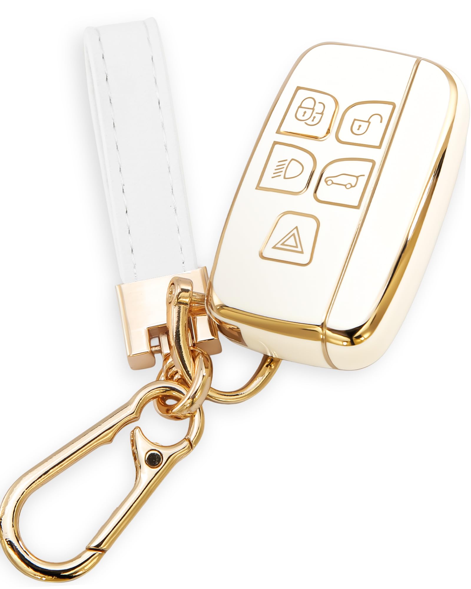 Keycov Key Fob Cover For Land Rover Accessories Keychain Keyshell Ring Case Compatible With Evoque Sport Velar Discovery Lr4 A9