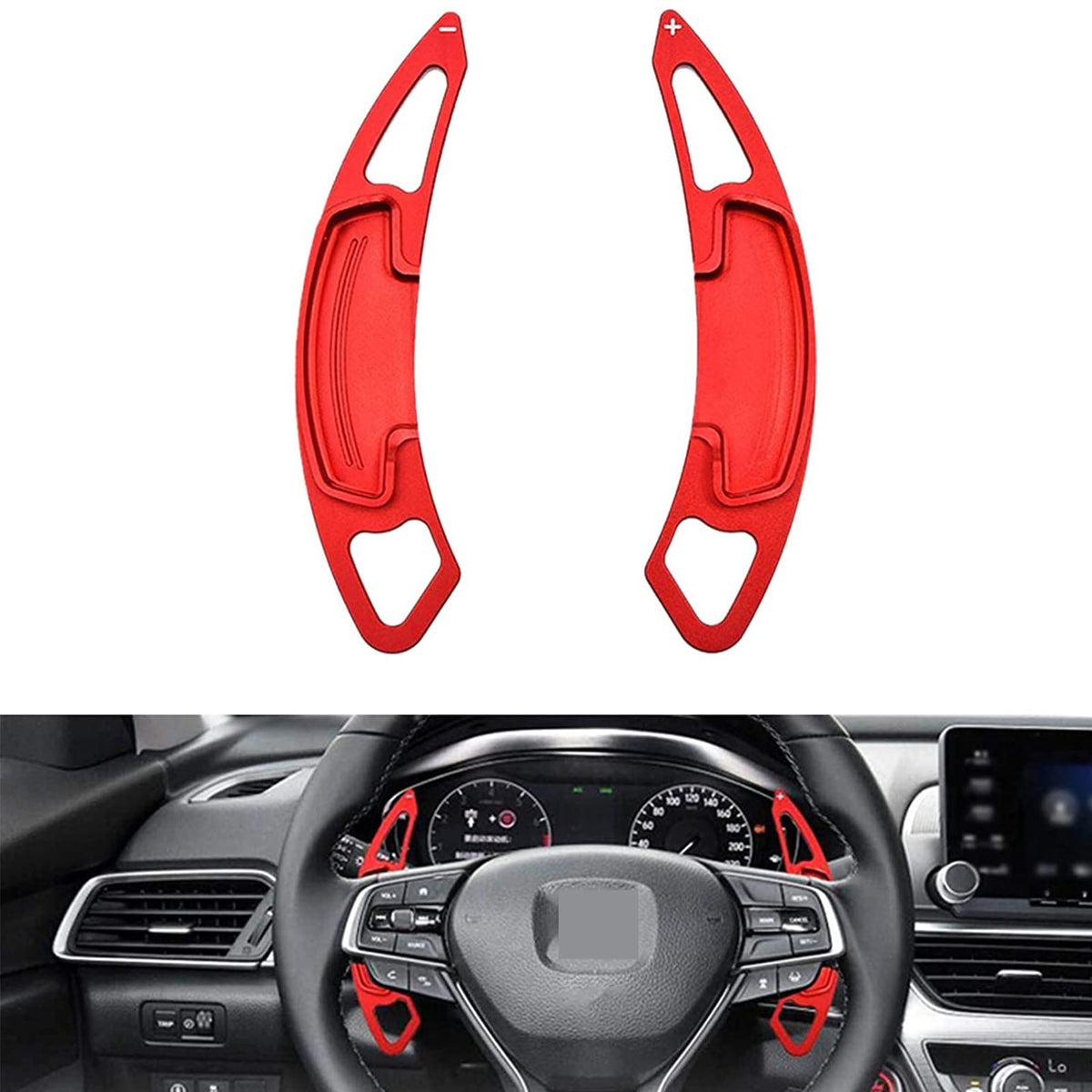 Ramecar Aluminum Alloy Paddle Shift Steering Wheel Shifter Extension For Honda Accord Odyssey Spirior Civic Cr-V Ur-V Hybird Ins