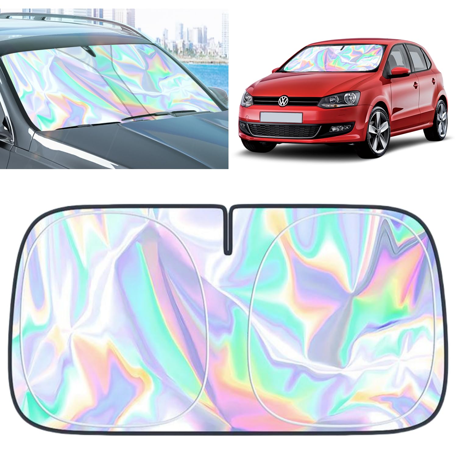 for VW/Volkswagen Tiguan Windshield Sun Shade - Foldable Windshield Cover Sun Shade Tiguan 2007-2025 Accessories Protect Car fro