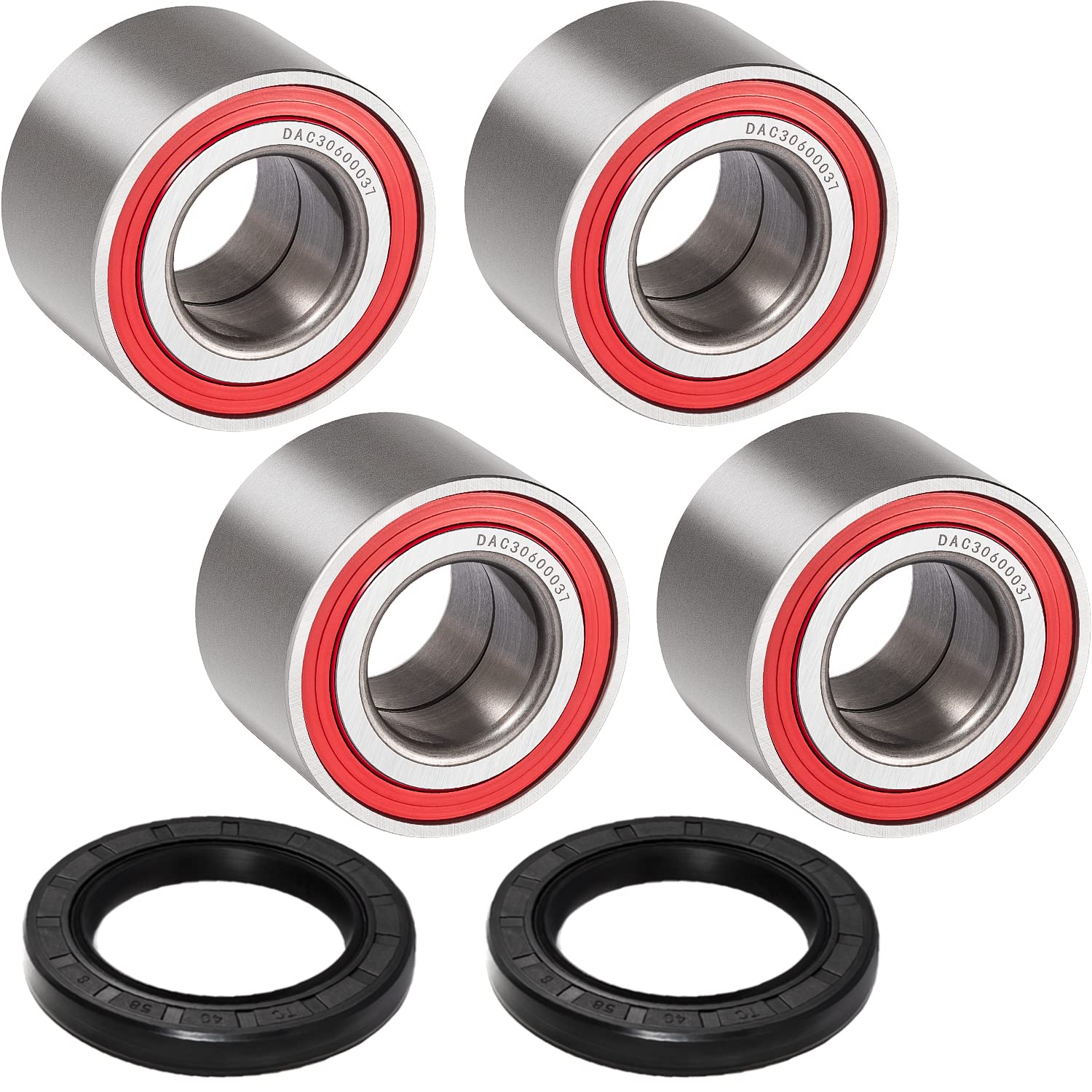 6Pcs Wheel Bearings Kit & Front Wheel Shaft Seal For Can-Am Defender/Commander/Maverick/Outlander/Renegade Replaces # 293350040, 705400088, 293350118, Seal 293250246