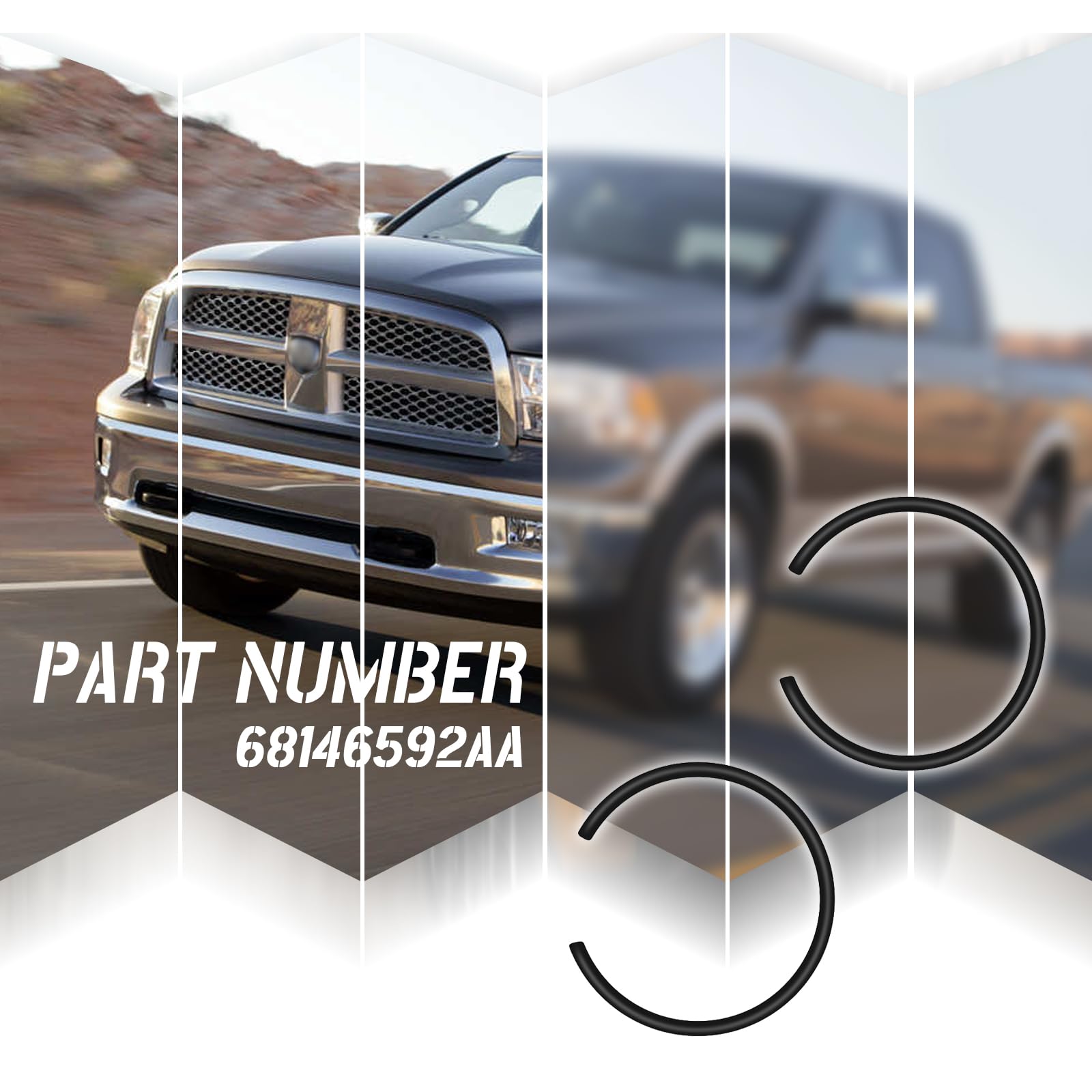 HQPARRTS Front Axle Carrier Snap Ring C-Clip Compatible with 2012 2013 2014 2015 2016 2017 Dodge Ram 1500 (Replace #68146592AA)