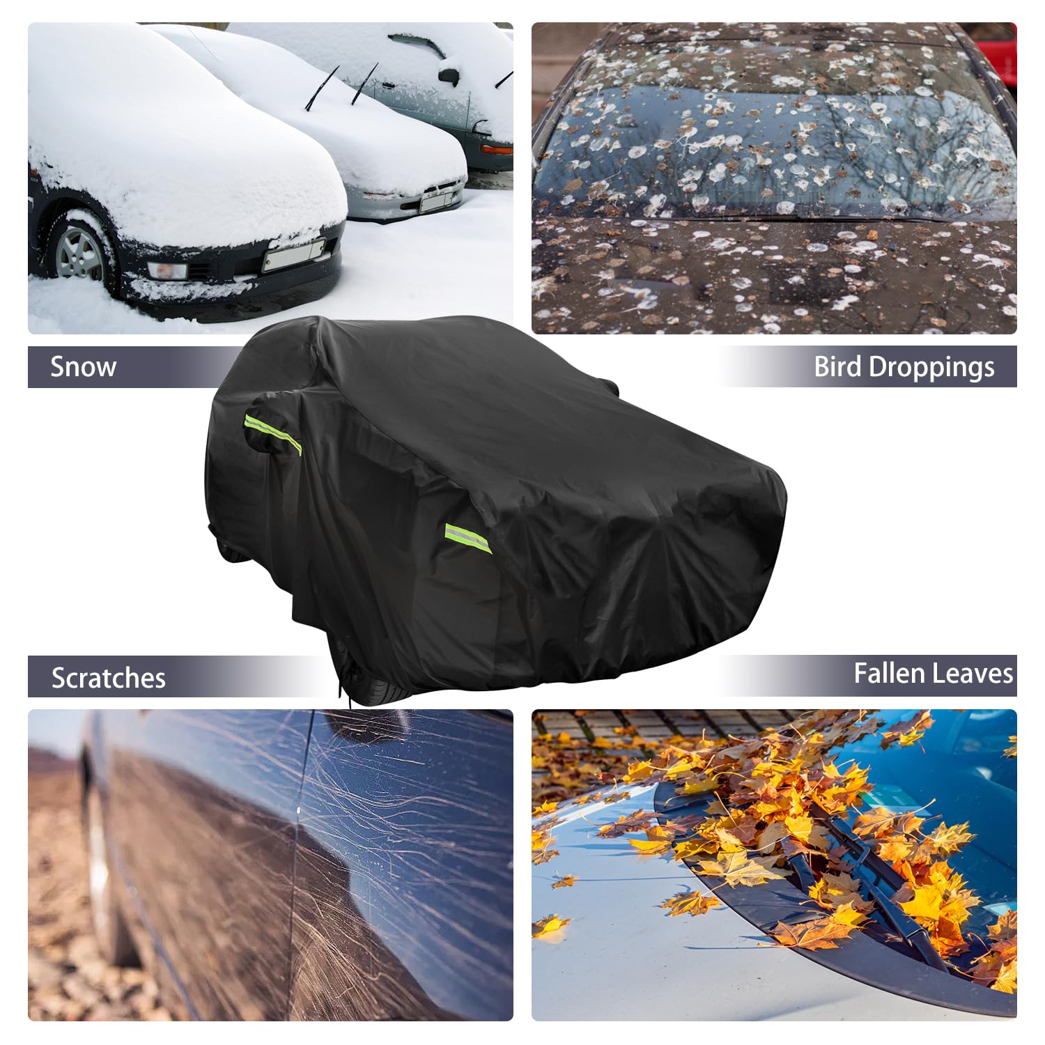 Morhept Suv Car Cover For Toyota Rav4, Custom Fit Waterproof All Weather Full Exterior Cover Rain Snow Uv Protection Cover With