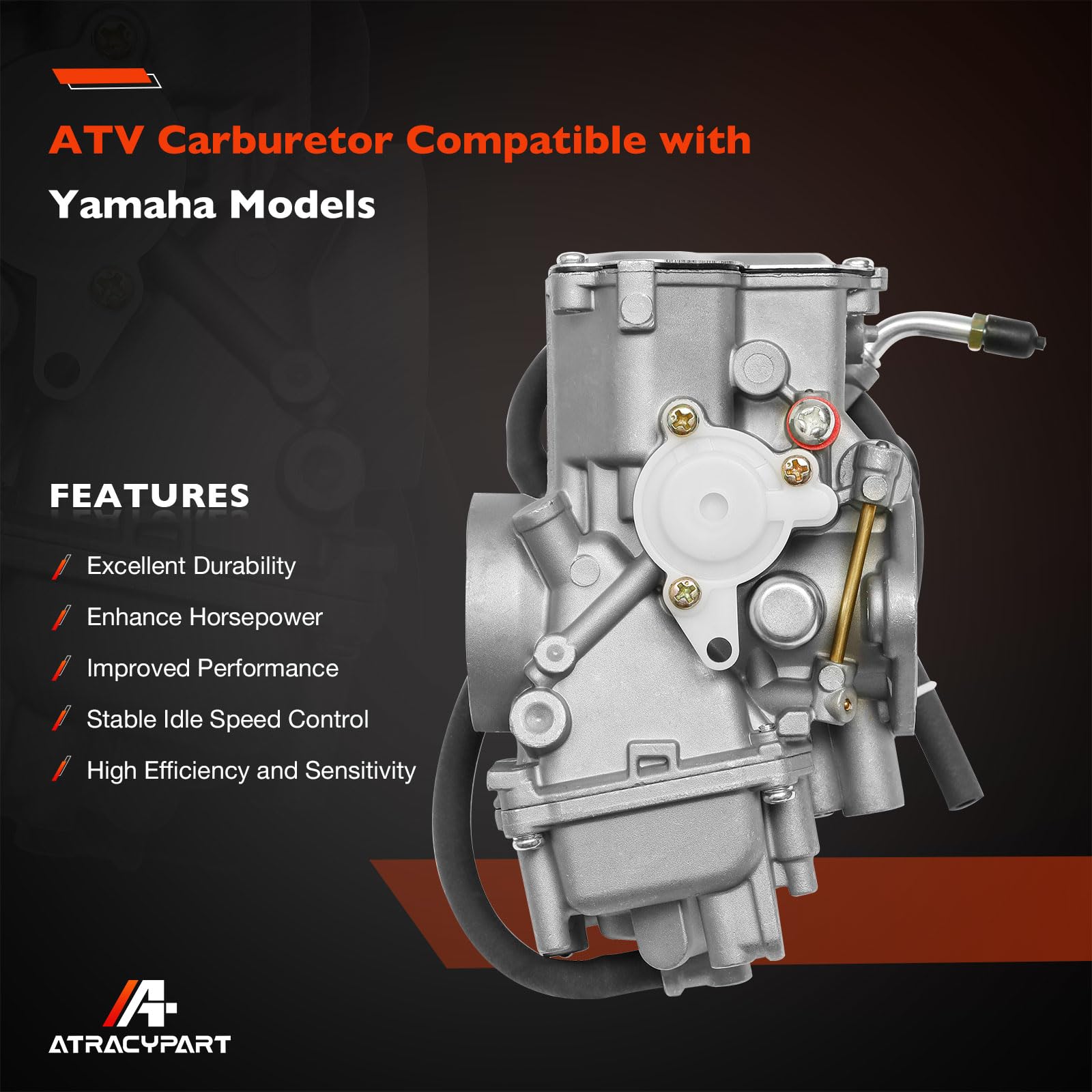 Carburetor Fits Yamaha 1987-1990 & 1992-1995 Moto-4 350 Yfm350 | 1987-2004 Warrior 350 Yfm350 | 1987-1998 Big Bear 350 Yfm350 |