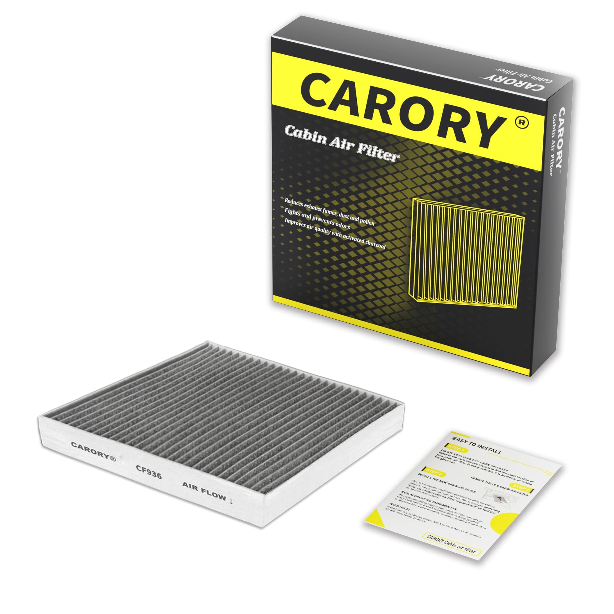 CARORY Cabin Air Filter w/Activated Carbon for Hyundai Palisade 2020 2021 2022 2023 2024 2025, CF12936, 97133-S8000