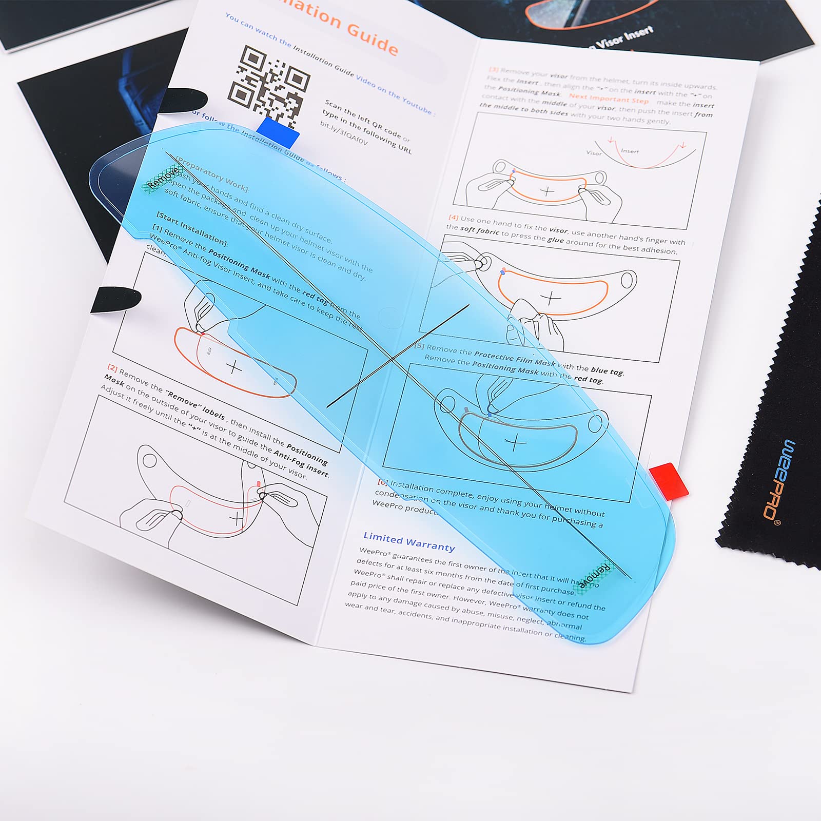 Weepro Helmet Face Shield Visor Film Anti-Fog Compatible With Arai Helmet Visor Clear Anti-Fog Protective Film Fog Free Helmet S