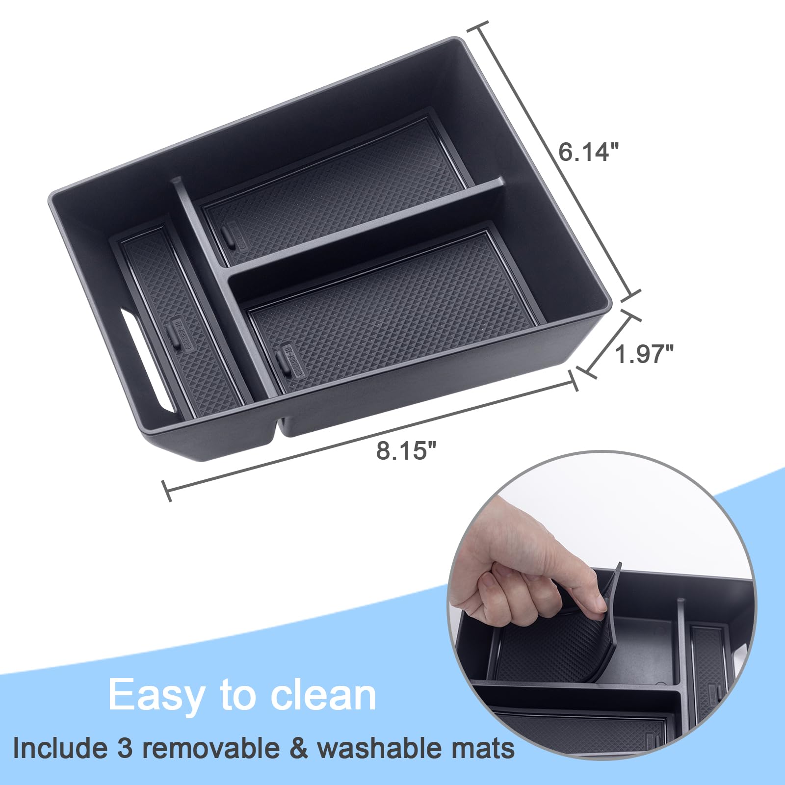 Jkcover Center Console Organizer Tray Compatible With Bmw X5 G05 X7 G07 (2019-2024) And X6 G06 (2020 2021 2022 2023 2024) Access