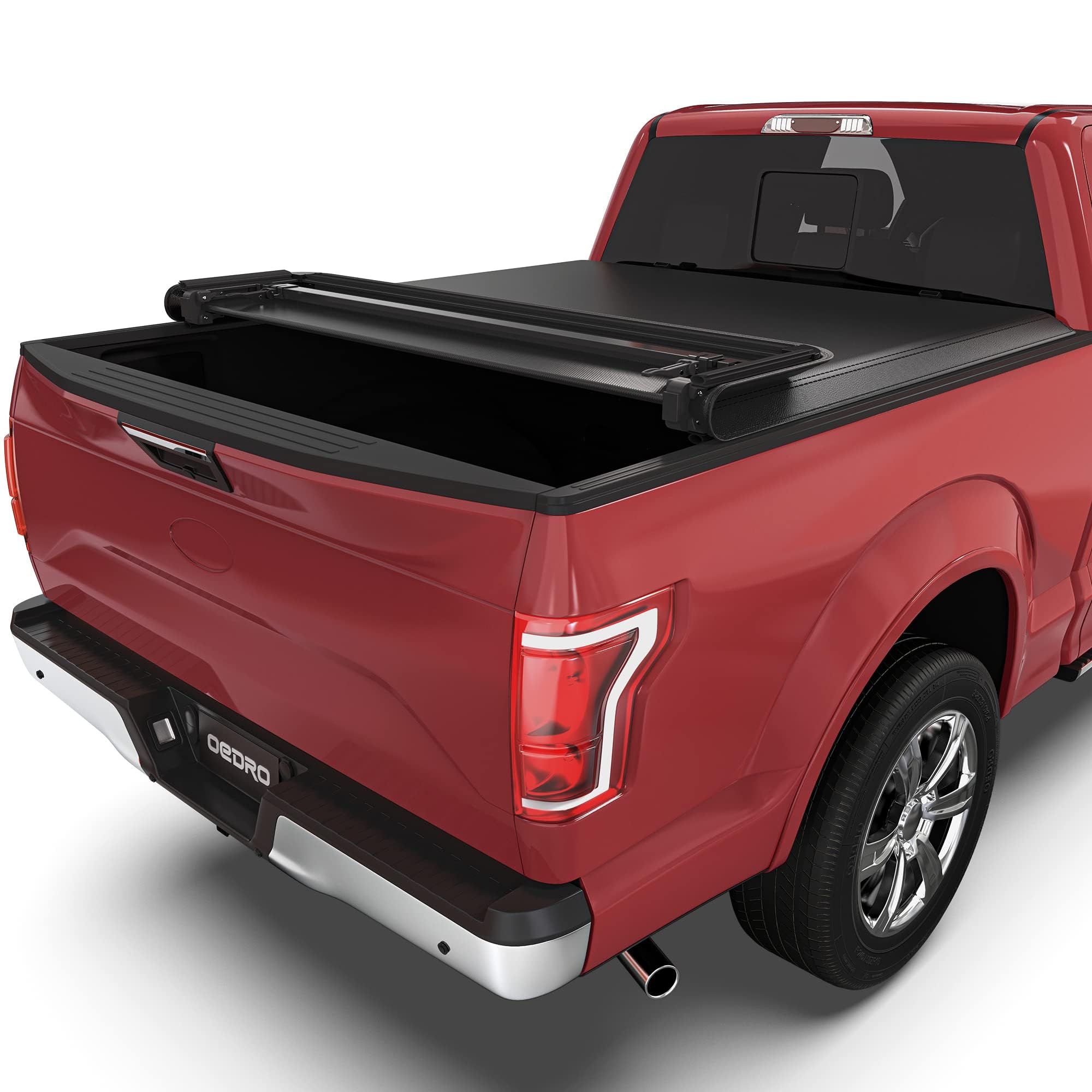 Oedro Quad Fold Tonneau Cover Soft Four Fold Truck Bed Covers Compatible With 2015-2025 Ford F-150 F150 With 5.5 Feet Bed