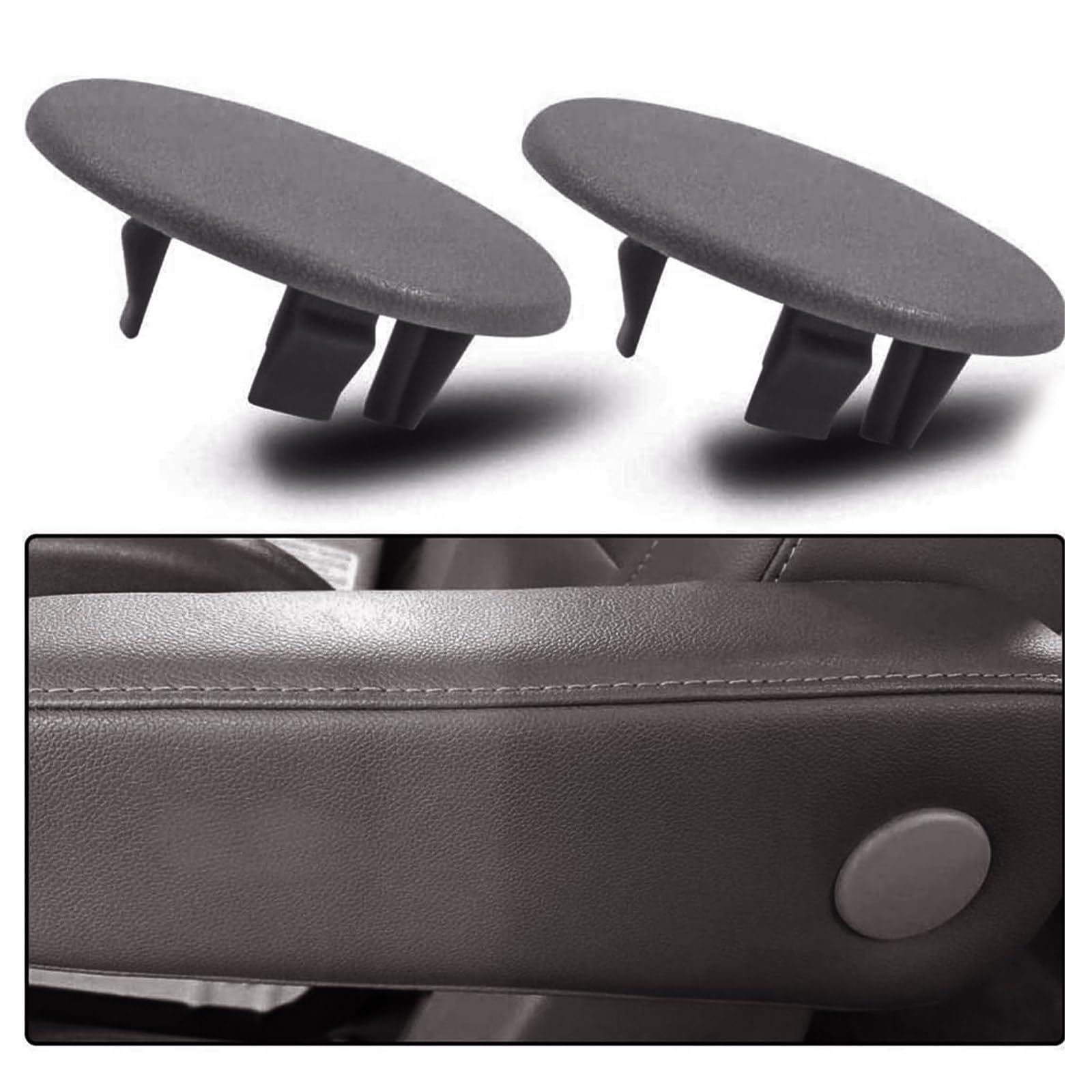 GXARTS 2Pcs Armrest Cover Cap Black for Chevy Tahoe Suburban Yukon for Cadillac Escalade Seat Parts Replacement 15279690 Rear Bu