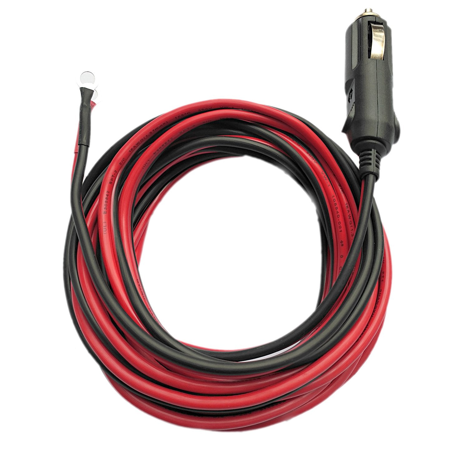 12V 15A Heavy Duty Male To Male Cigarette Plug Cigarette Lighter Adapter Charger Cord With Led Lights And Fuse Protection On Bot