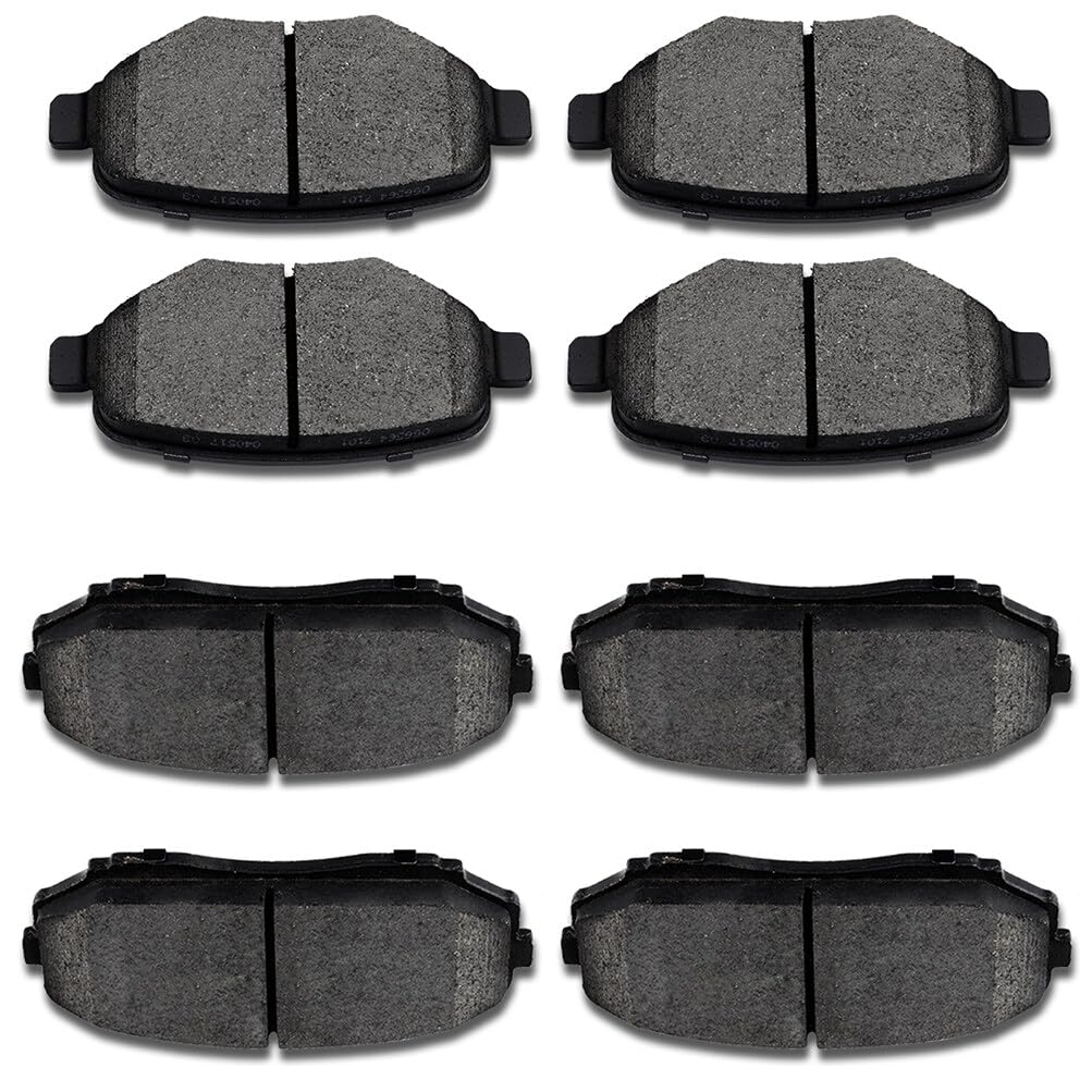 Cciyu D1259 D1258 Ceramic Front Rear Brake Pad Set Fit For 2007-2010 For Ford Edge,2007-2010 For Lincoln Mkx,2007-2012 For Mazda