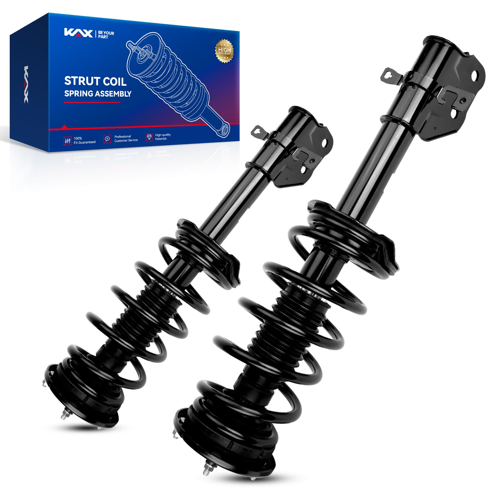 KAX Front Complete Struts for 2007 2008 2009 2010 Ford Edge SEL/SE/Limited/SEL Plus/Sport, 2007-2010 MKX Quick Suspension Coil S