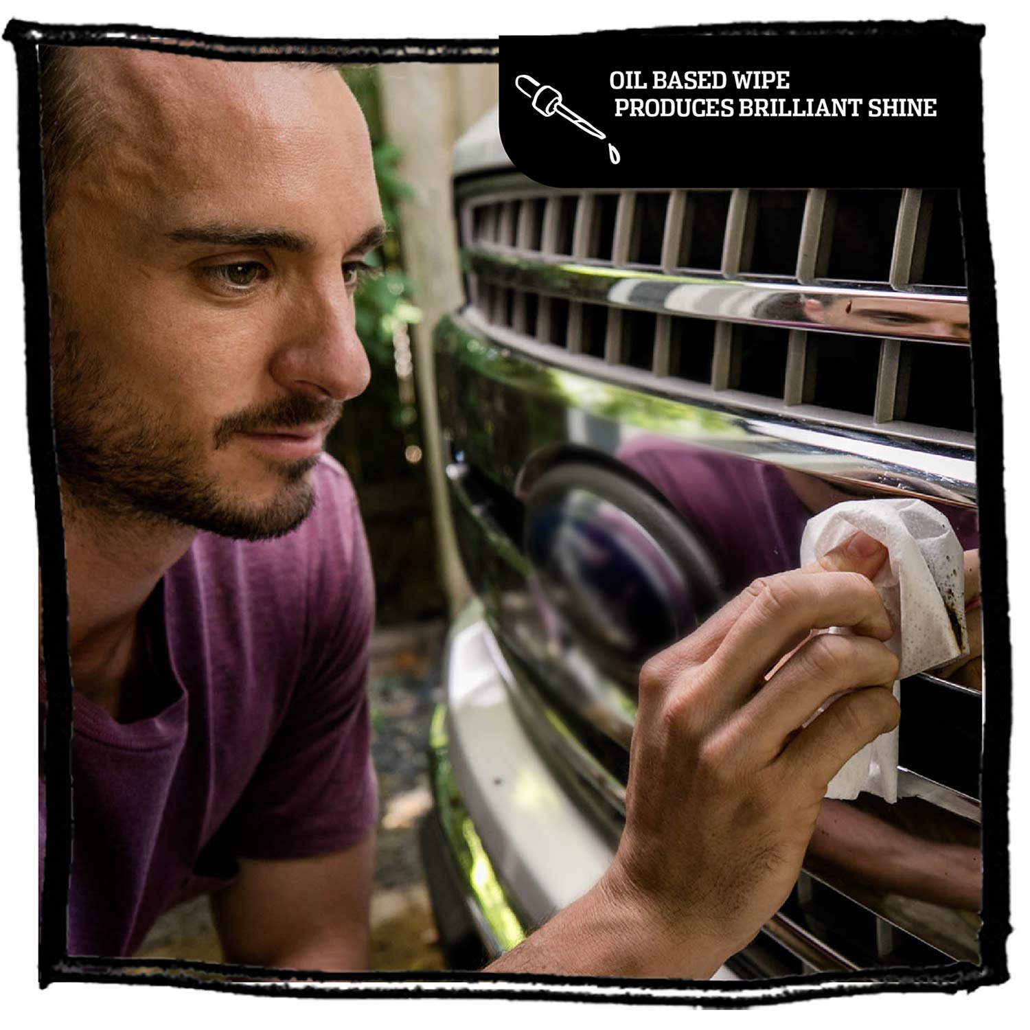 Tub O Towels Heavy Duty Chrome Wipes - Clean, Shine & Protect Chrome, Aluminum, Copper, and Brass Surfaces - Oil-Based Polishing