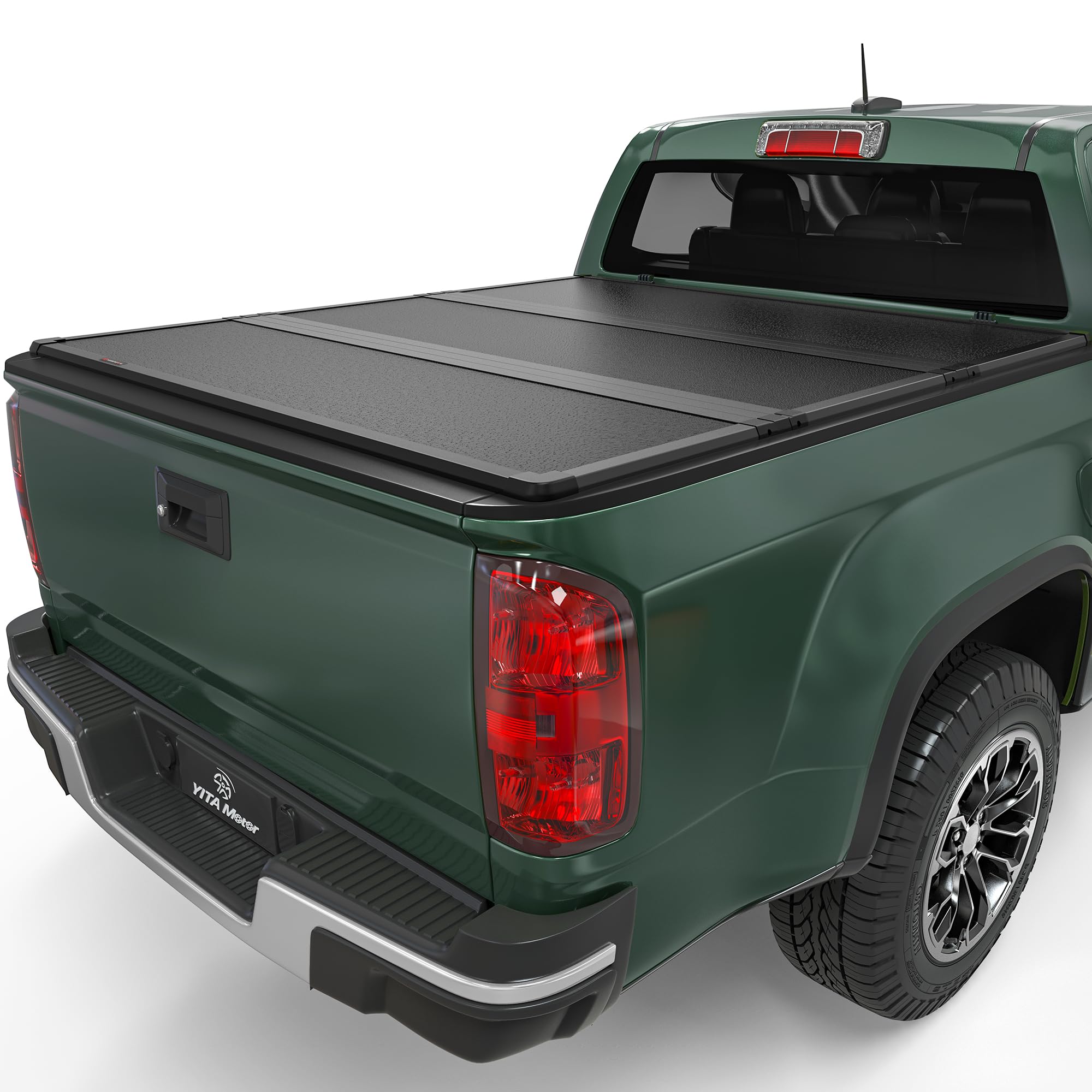 Yitamotor Frp Hard Tri-Fold Truck Bed Tonneau Cover Fits For Chevy Colorado/Gmc Canyon 2015-2022 6.2 Ft Bed