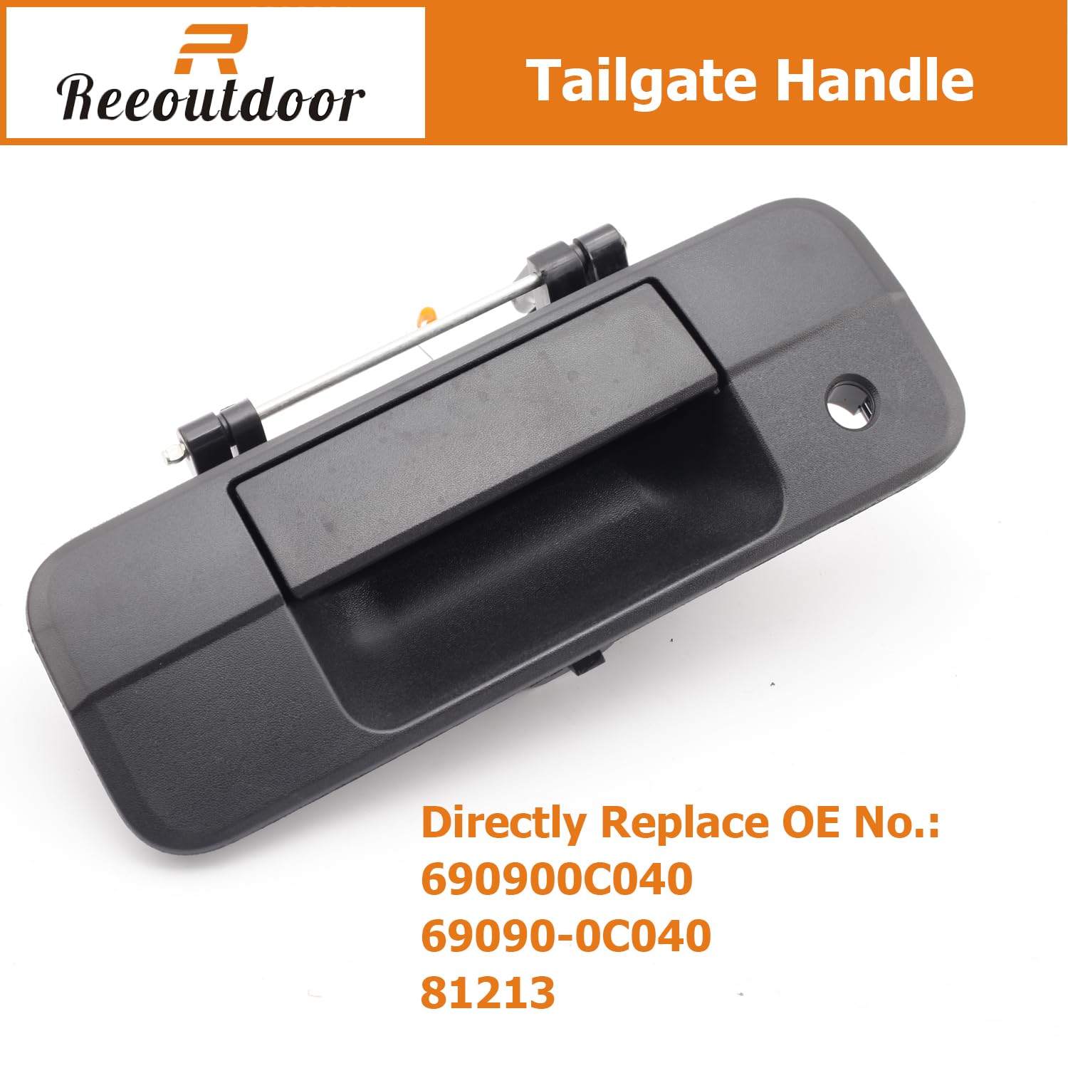 Reeoutdoor Tailgate Handle with Keyhole Compatible with 2007-2013 Tundra, Liftgate Latch Handle Replaces# 69090-0C040, 690900C04