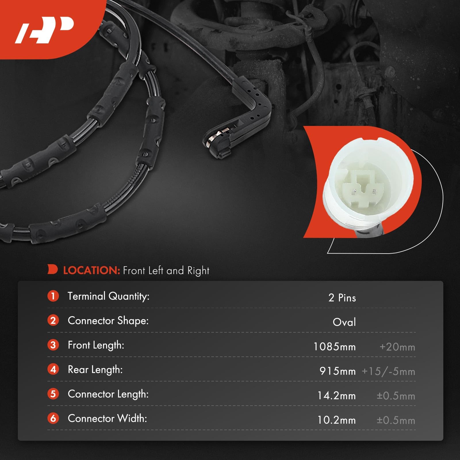 A-Premium Front & Rear Disc Brake Pad Wear Sensors for BMW 325i, 328i, 330i, 335i, M3 - 2-PC Set