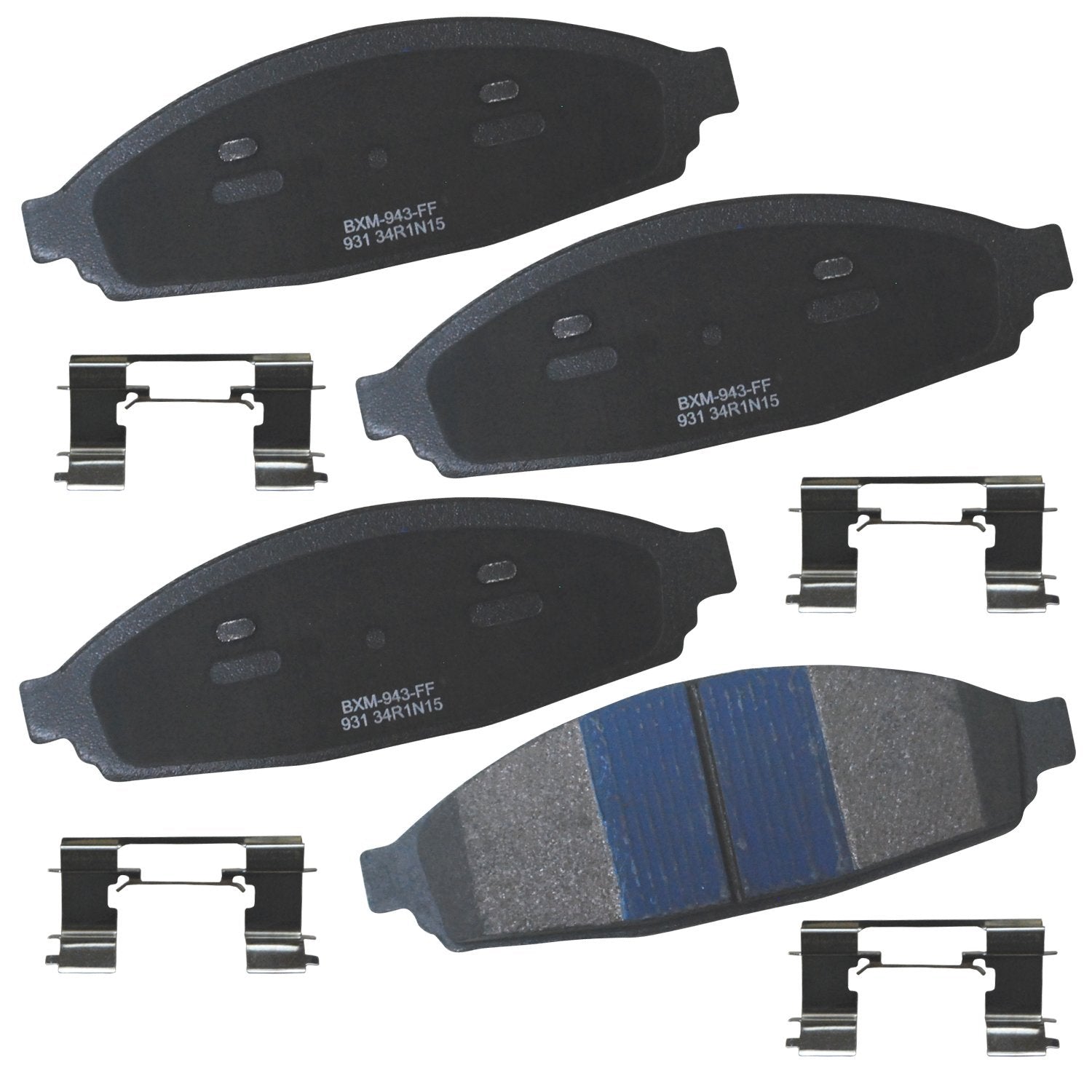 Bendix Premium Sbm931 Semi-Metallic Front Brake Pads For Ford Crown Victoria 2011-2003, Grand Marquis 2004-2003, Lincoln Town Ca