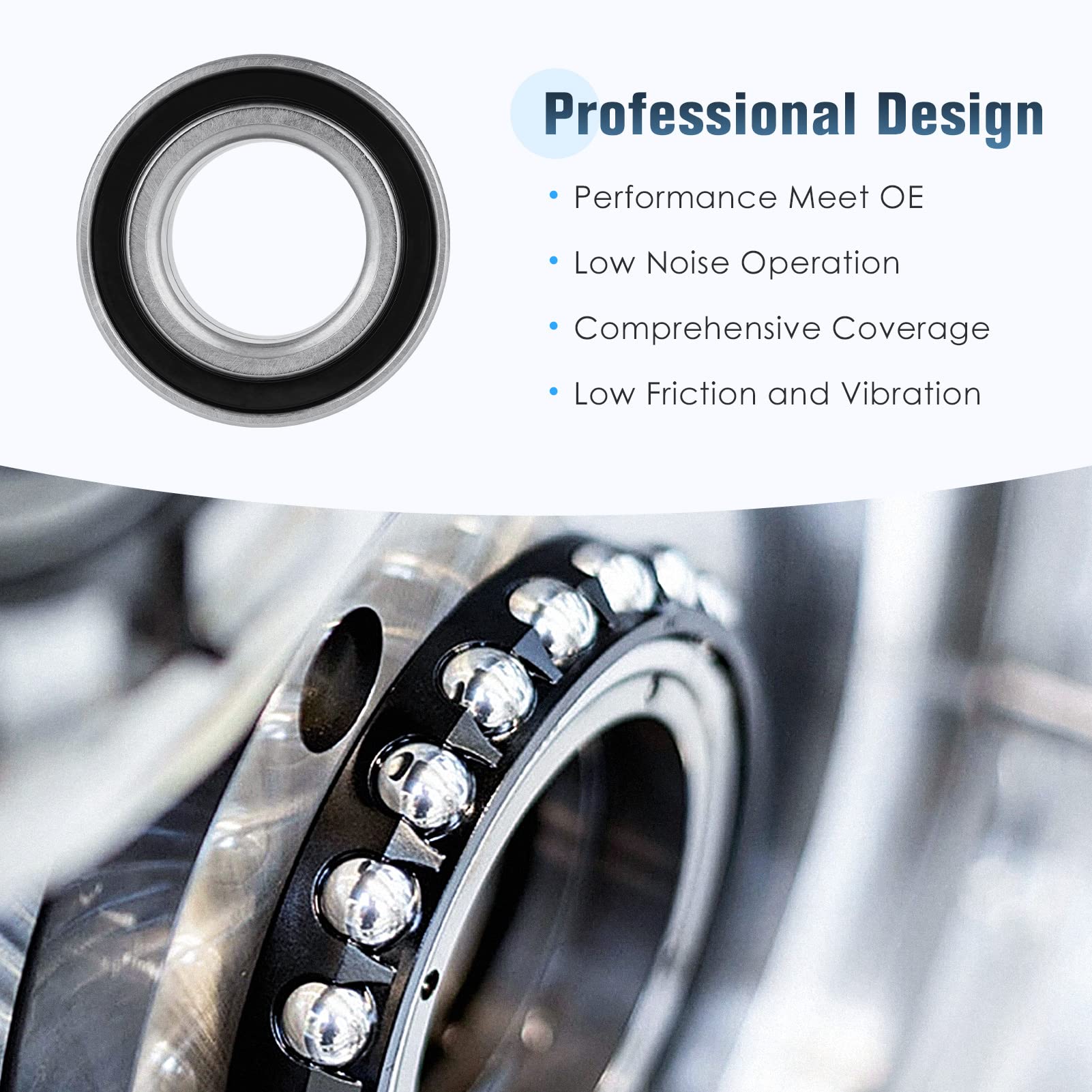 Youxmot Front Wheel Bearing For Polaris Sportsman 450 600 800/ Ranger 400 500 570 700/ Ace -2004-2022, Front Rear For Polaris Hawkeye 2X4 4X4/ Sportsman 300 400, 3514342, 3514634, 3554506. 2Pcs