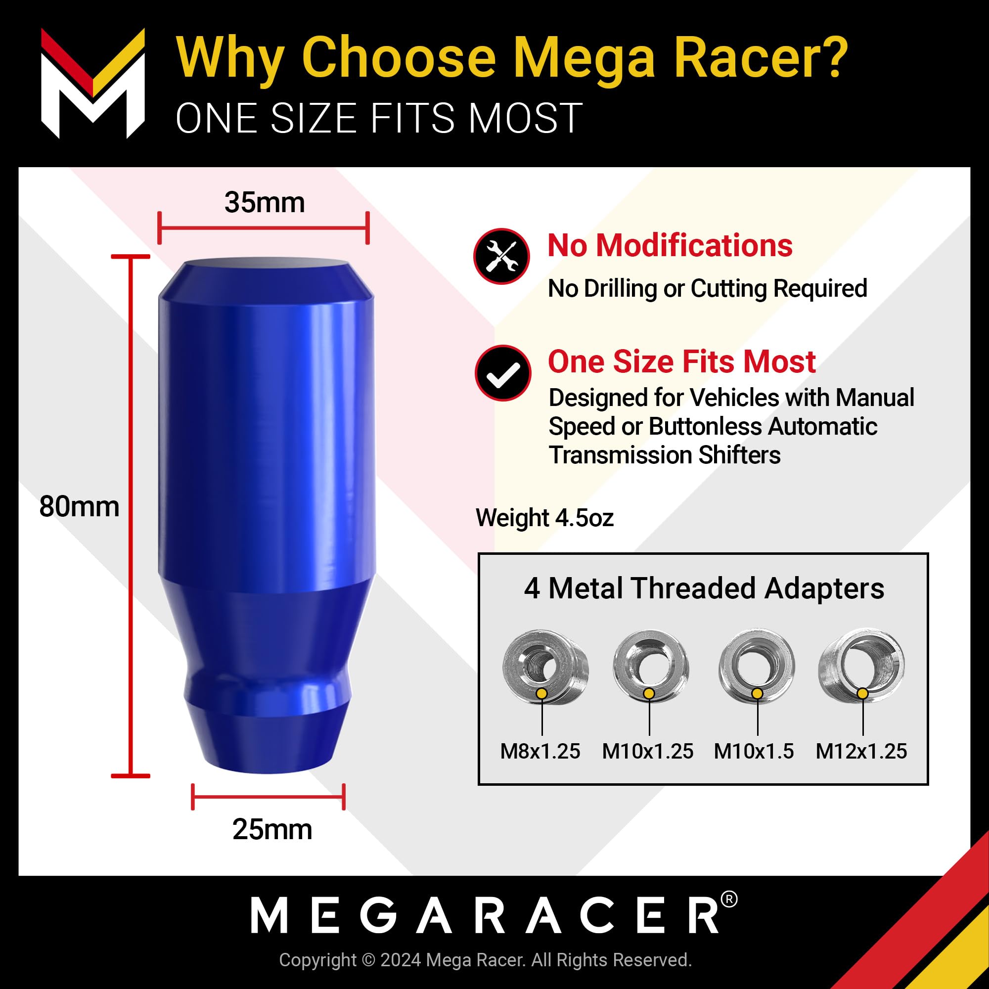Blue Manual Gear Shift Knob | Automatic Buttonless Shifter Knobs | Gear Stick Shift Knobs | Gear Shifter Knob Manual 6 Speed 5 S