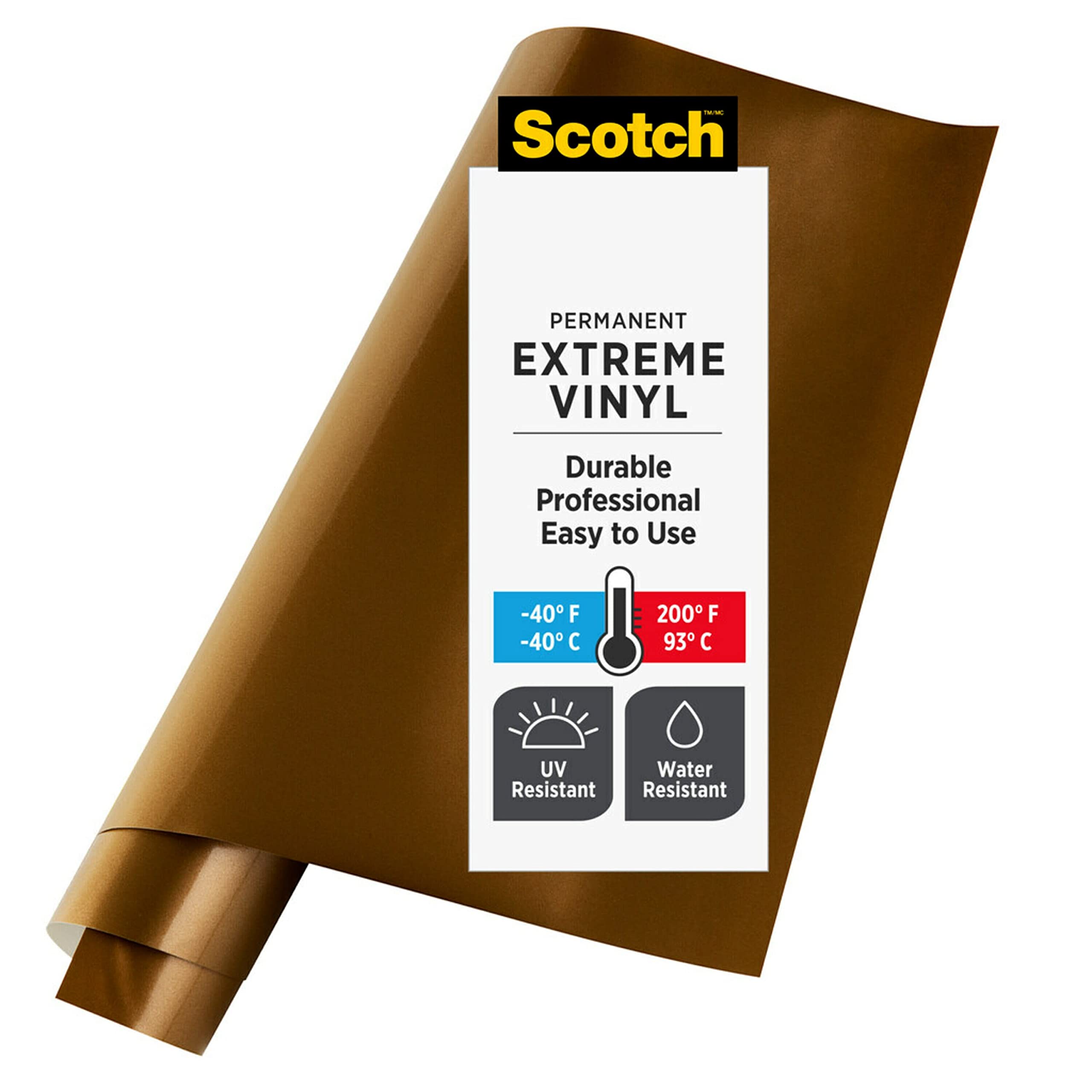 Scotch Extreme Premium Vinyl, 12 X 24 In, Perfect For Outdoor And Automotive Projects, Holds Securely Under The Toughest Conditi