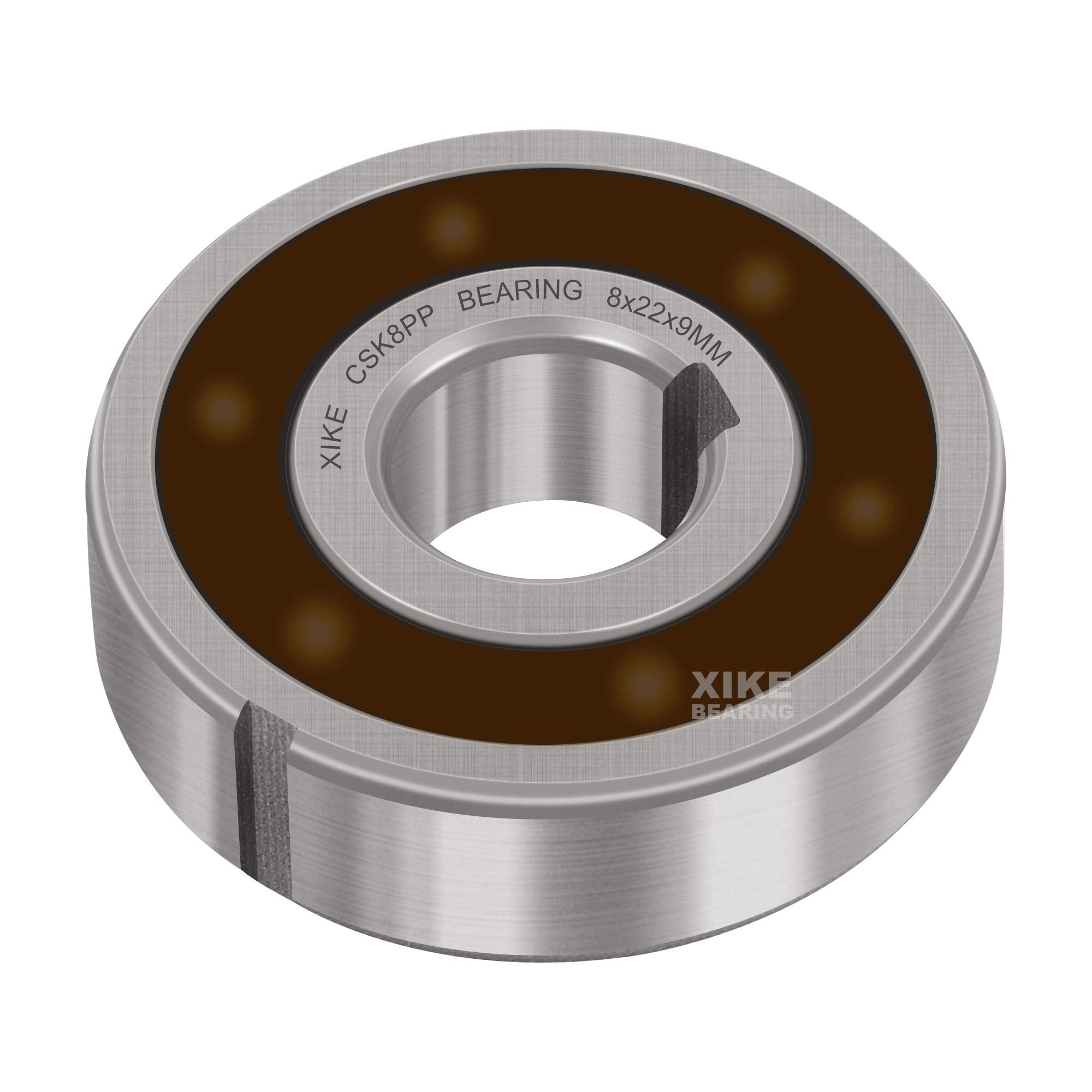 Xike 1 Pack Csk8Pp Bearings 8X22X9Mm, One Way Bearing With Keyway Sprag Or Clutch Freewheel Backstop.